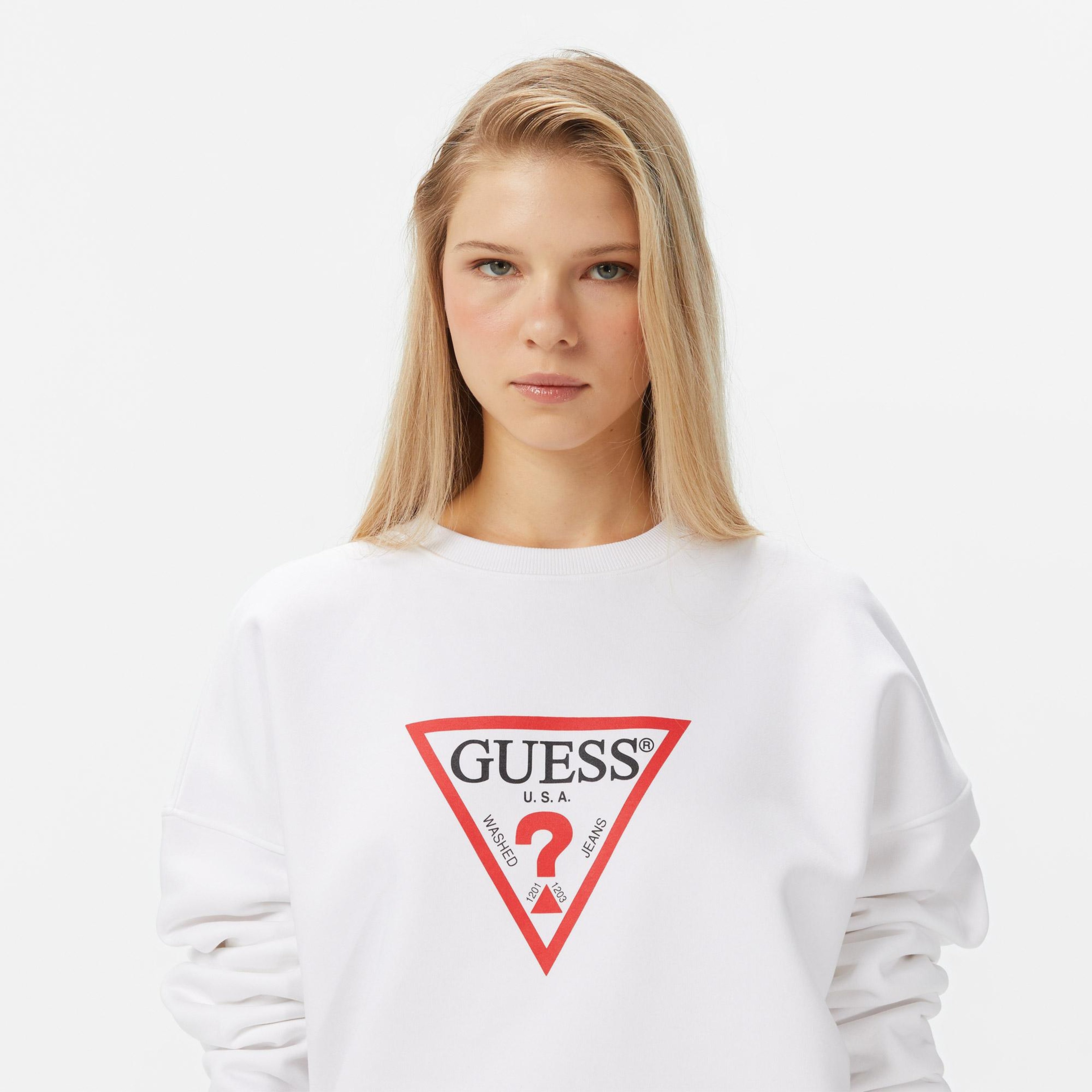 Guess Studded Kadın Siyah Sweatshirt