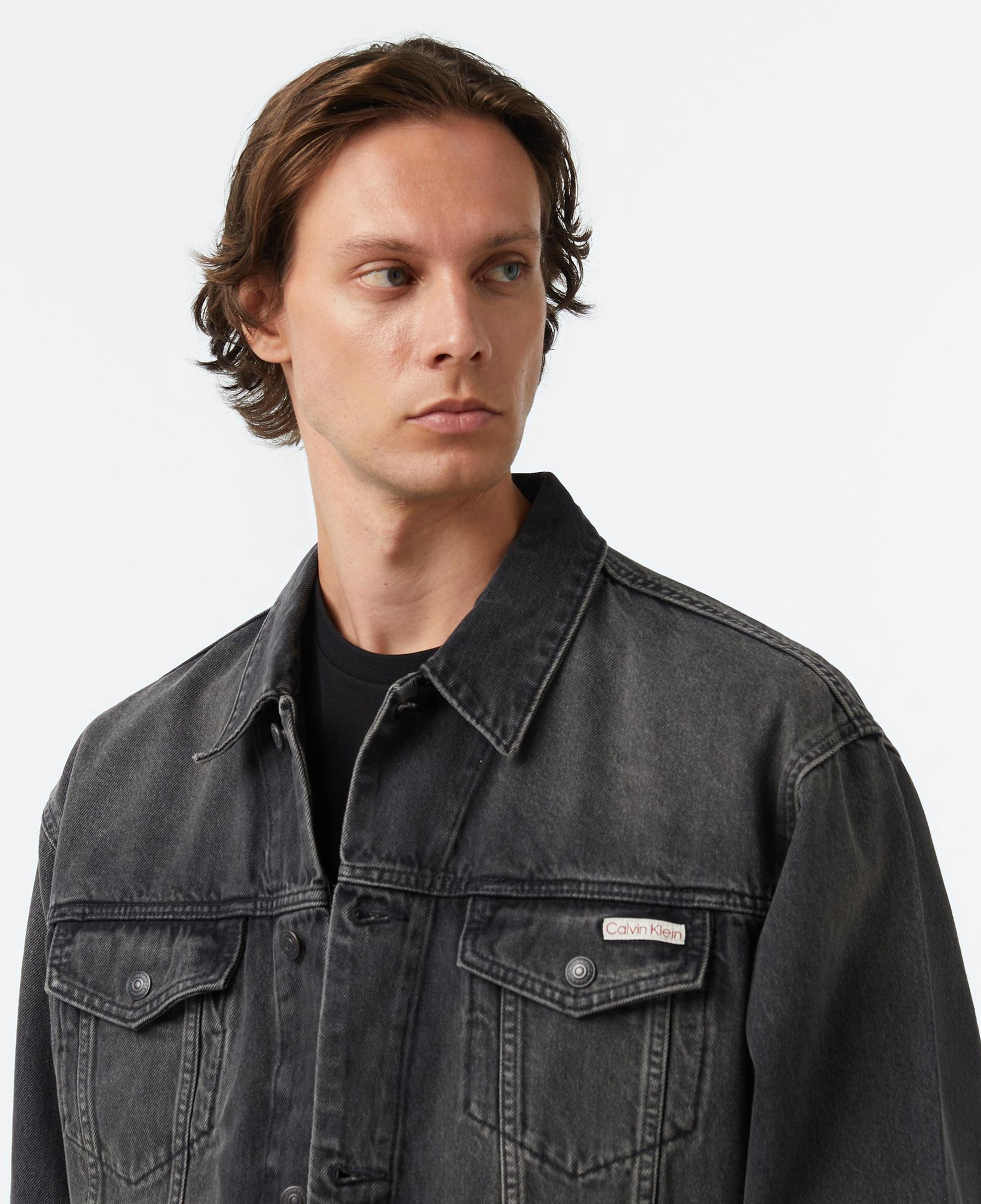 Calvin Klein 90S Fog Trucker Erkek Siyah Ceket