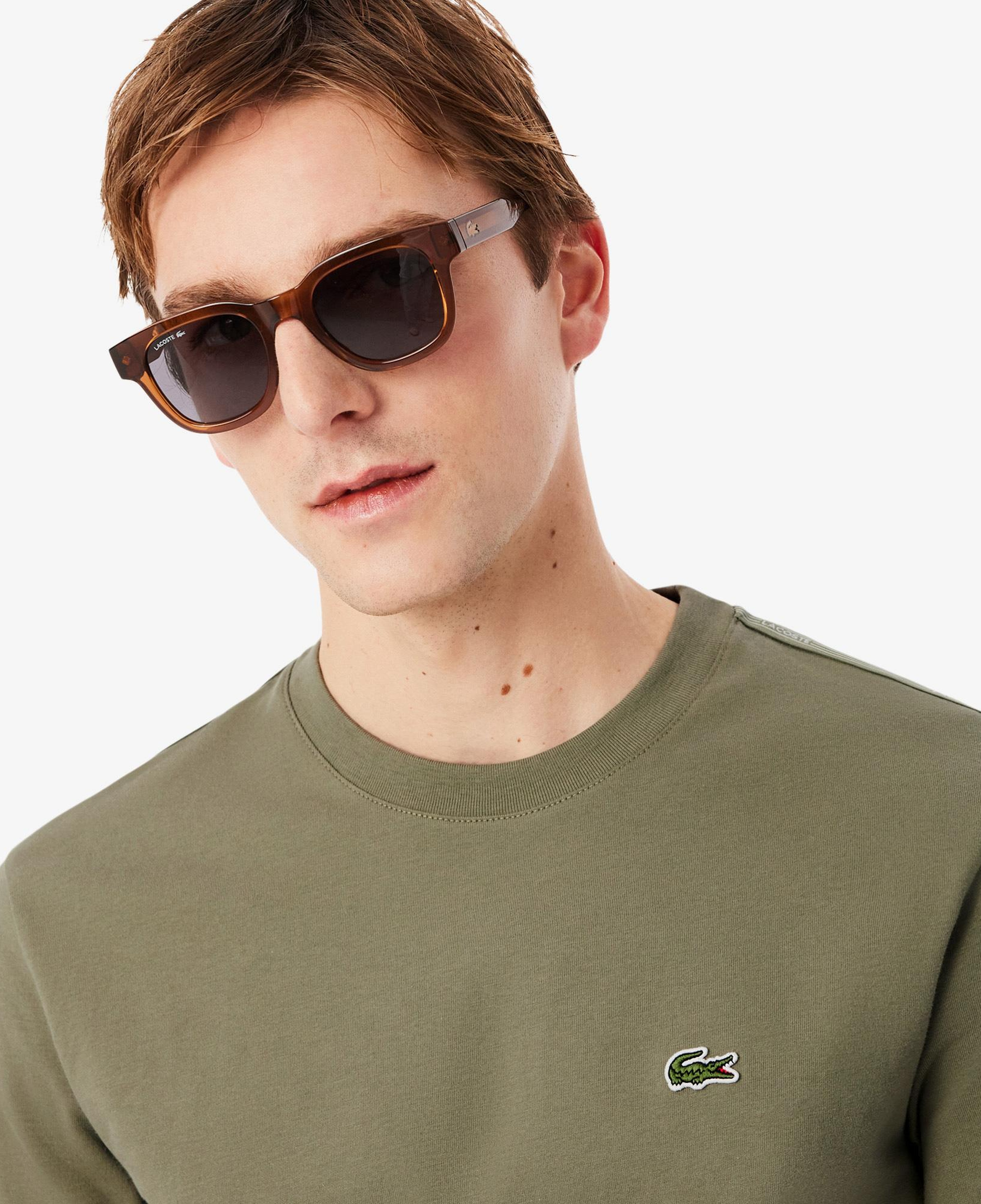 Erkek Regular Fit Bisiklet Yaka Haki T-Shirt