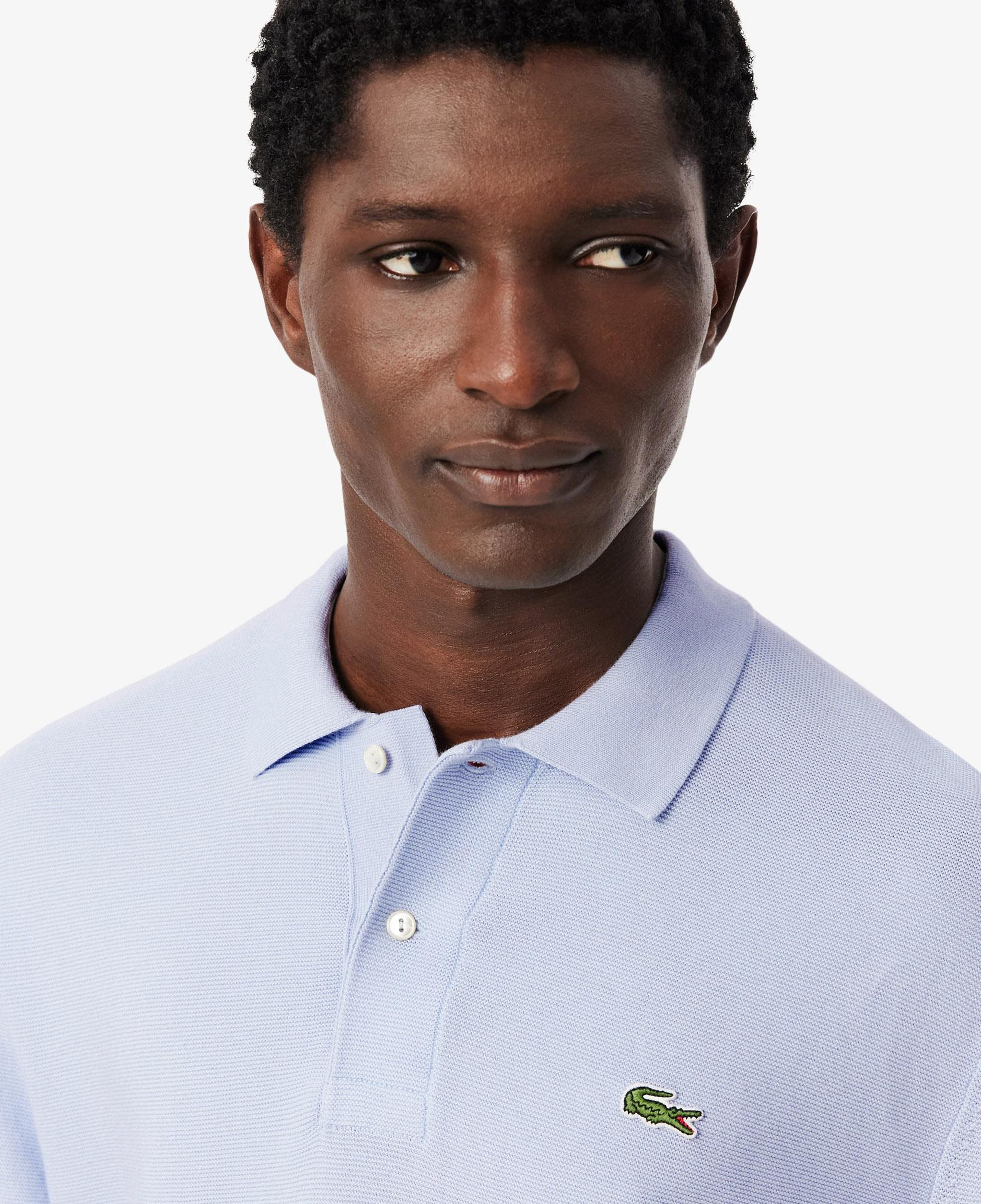 Erkek Classic Fit Kısa Kollu Polo Yaka Açık Mavi Triko