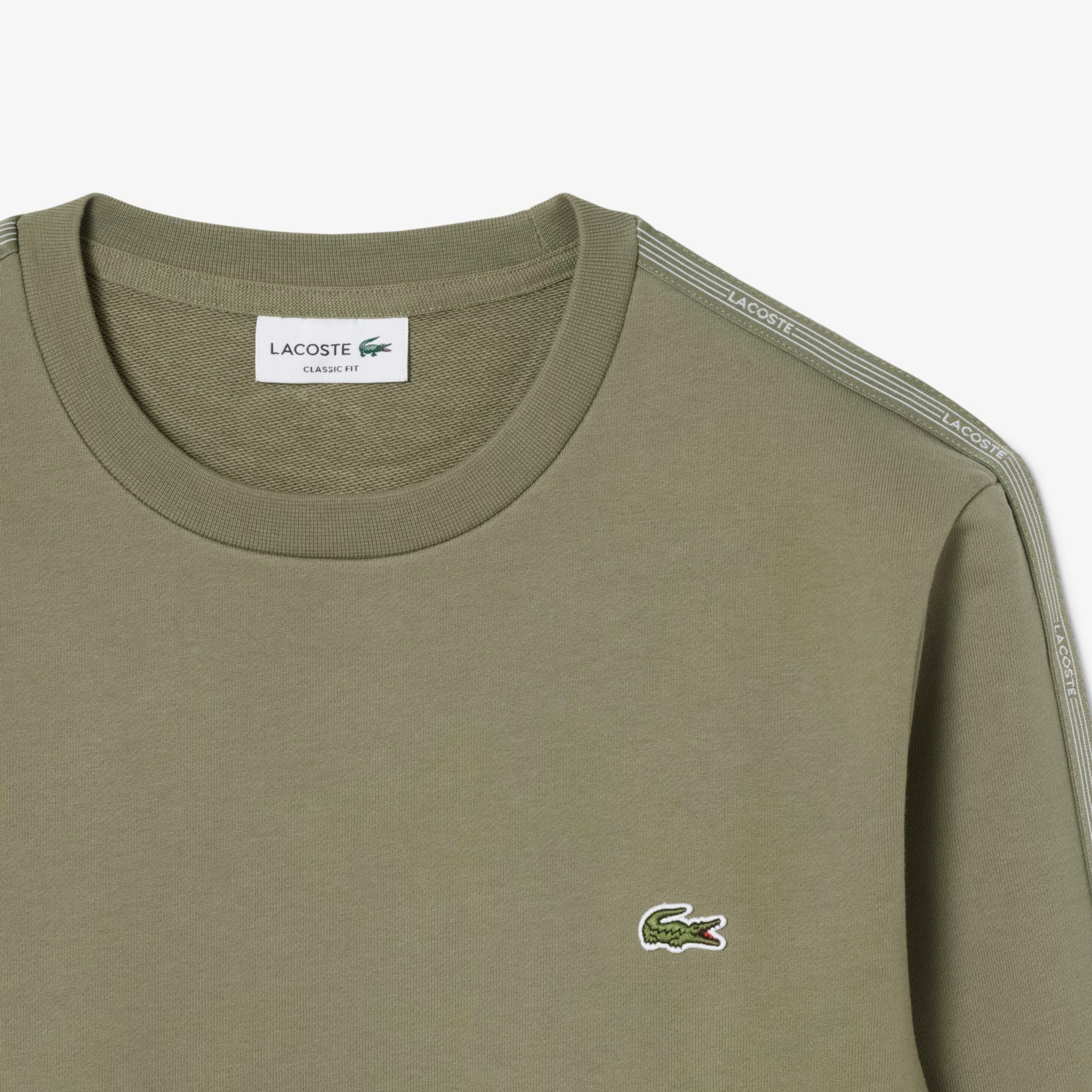 Erkek Classic Fit Bisiklet Yaka Haki Sweatshirt