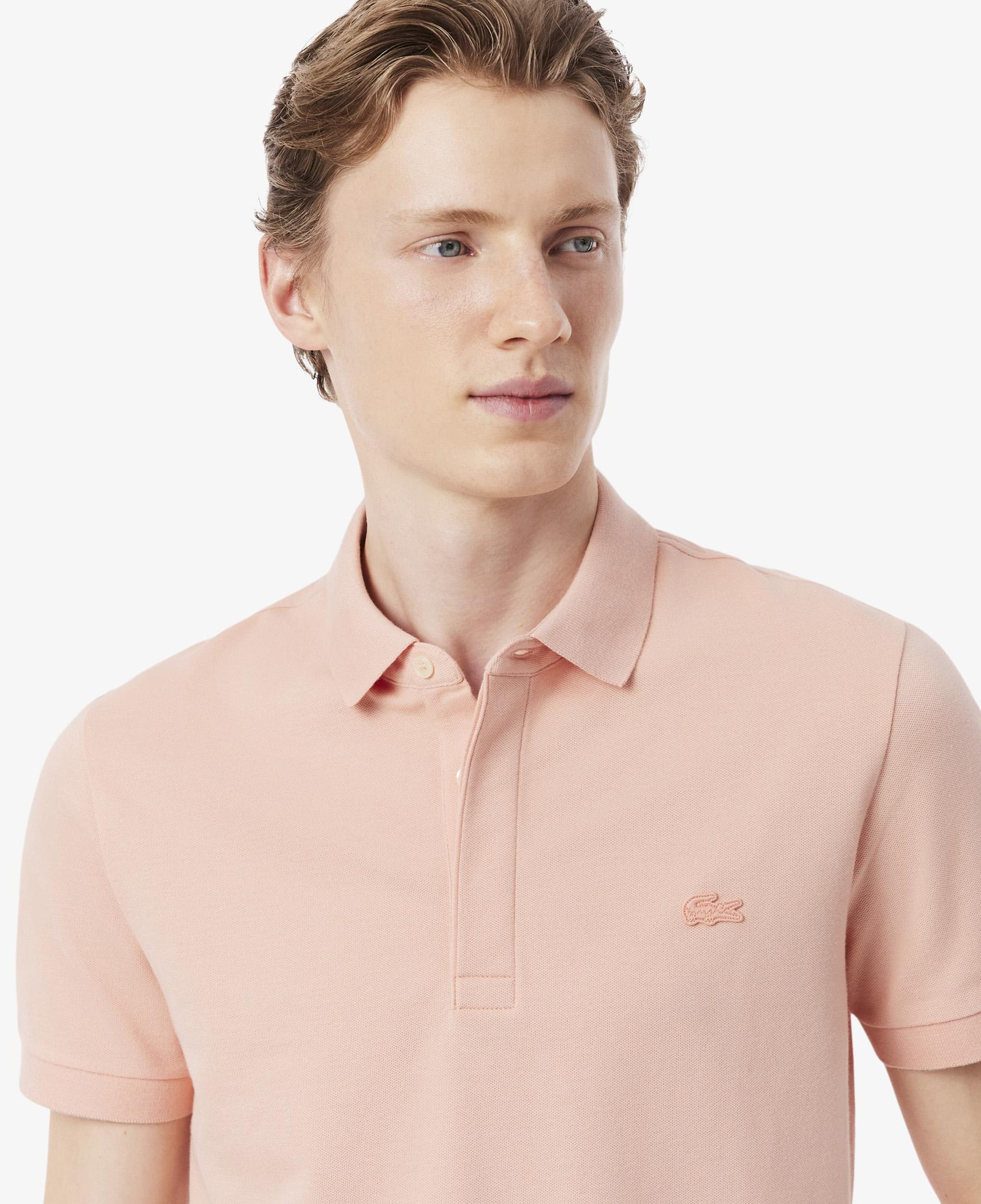 Erkek Regular Fit Pembe Paris Polo