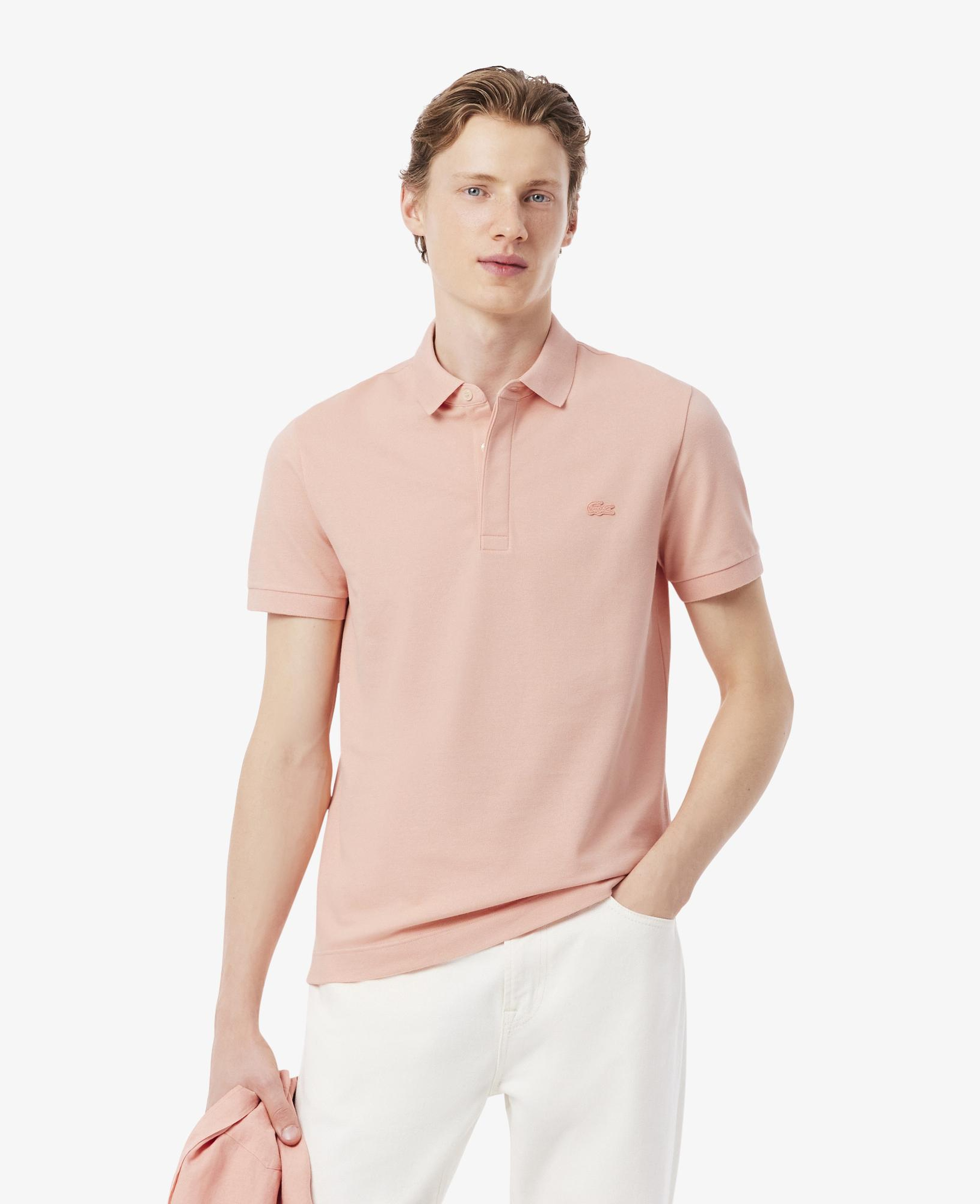 Erkek Regular Fit Pembe Paris Polo