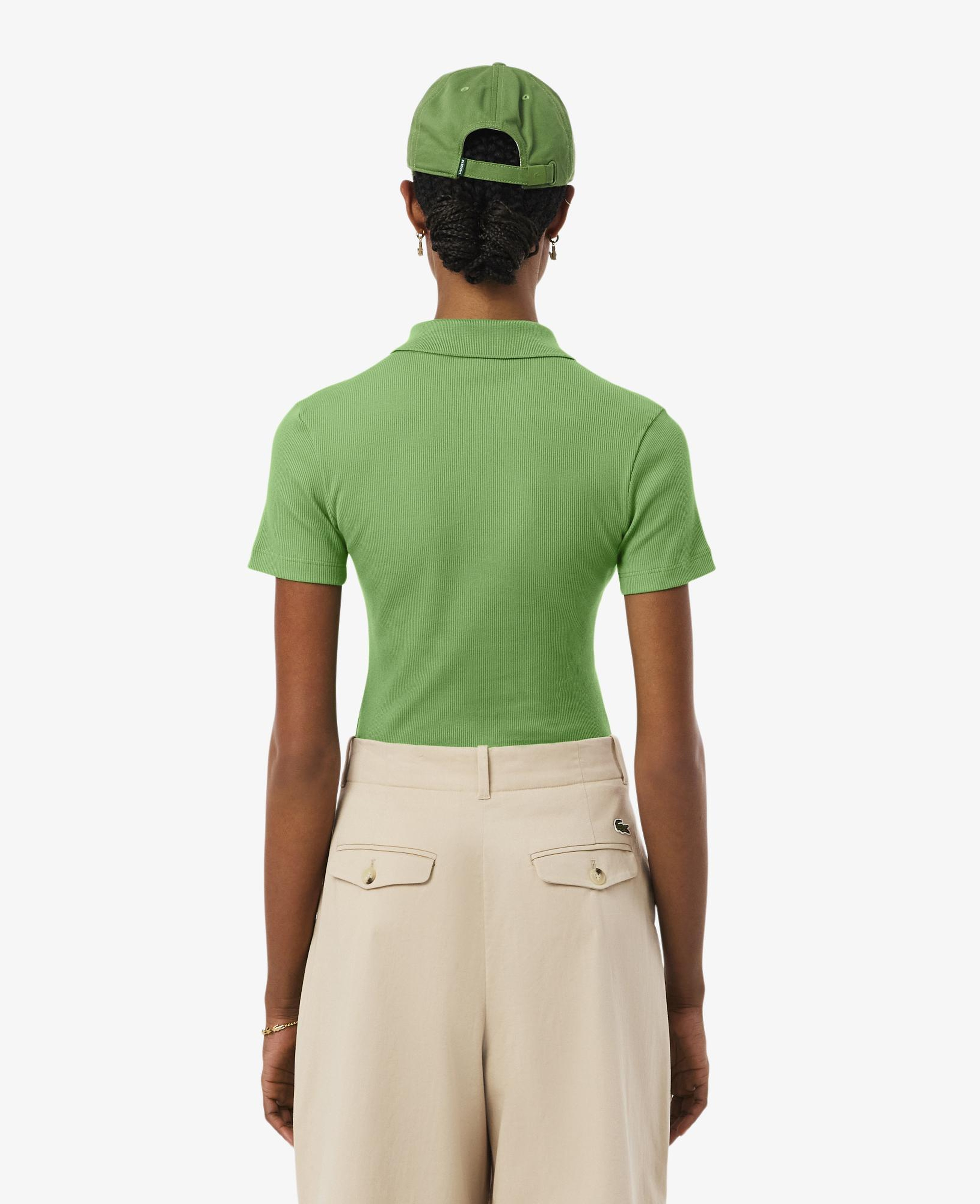 L.12.D Kadın Slim Fit Yeşil Polo