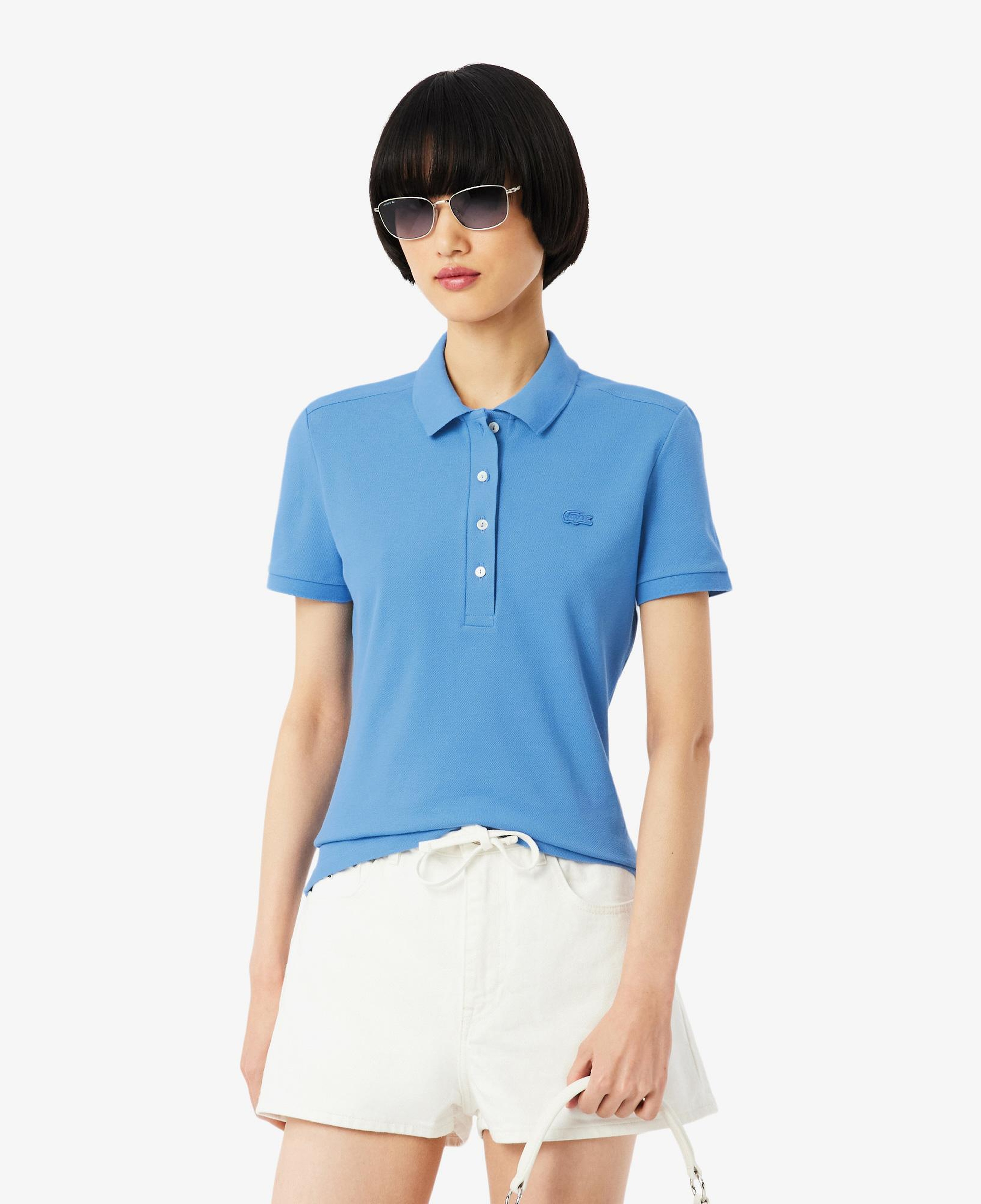 L.12.D Kadın Slim Fit Mavi Polo