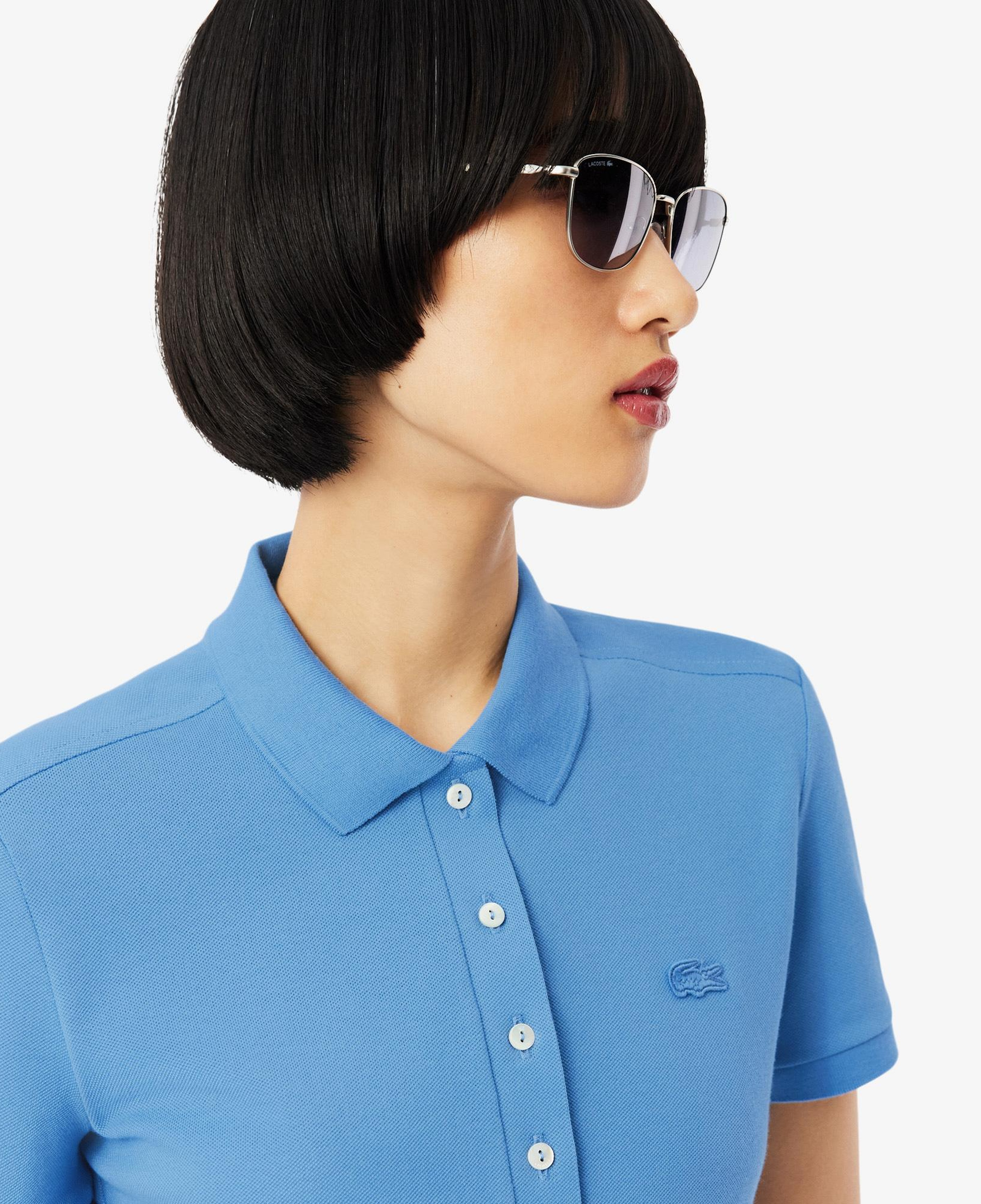 L.12.D Kadın Slim Fit Mavi Polo
