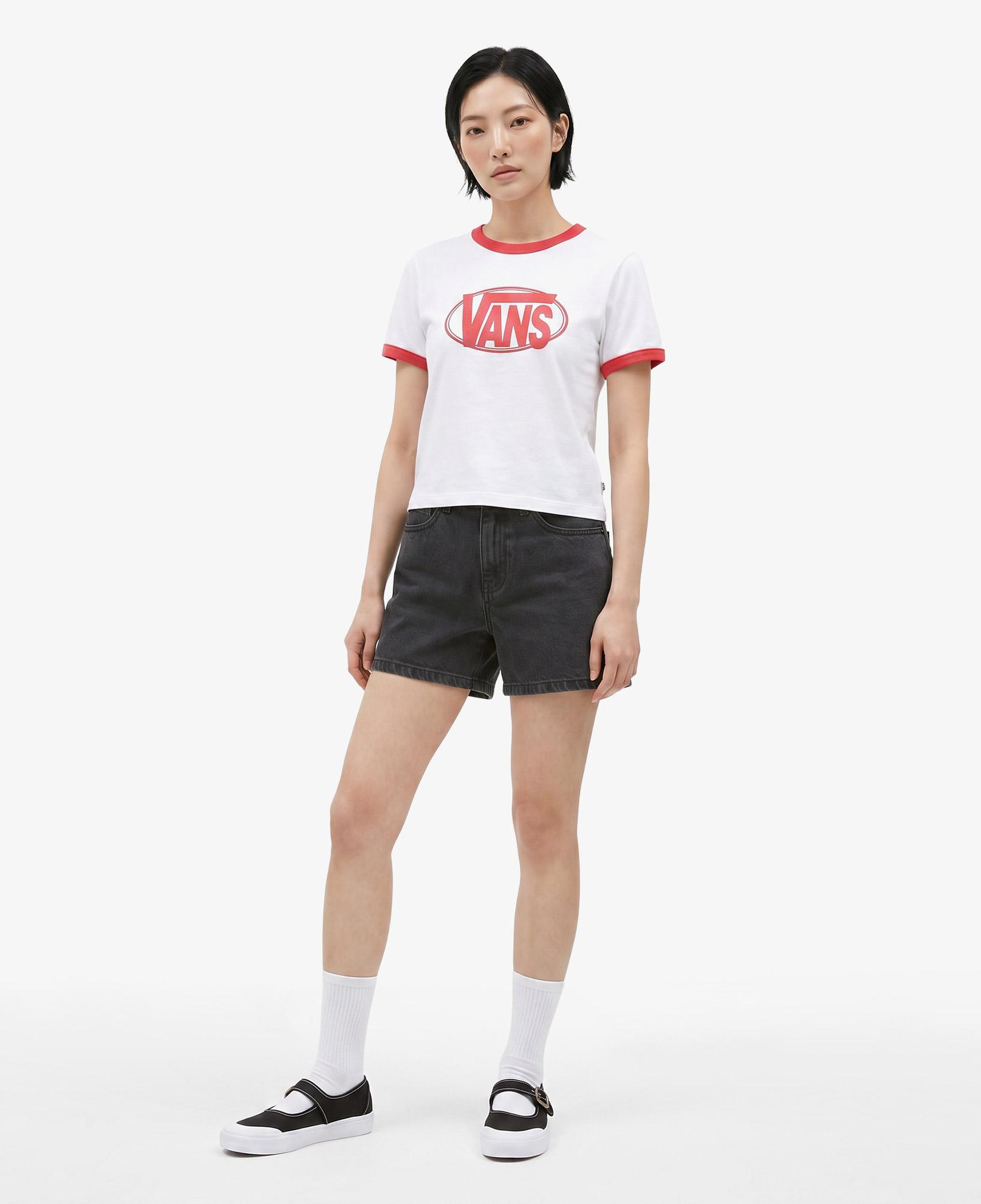 Vans Center Chest Ringer  Kadın Beyaz T-Shirt