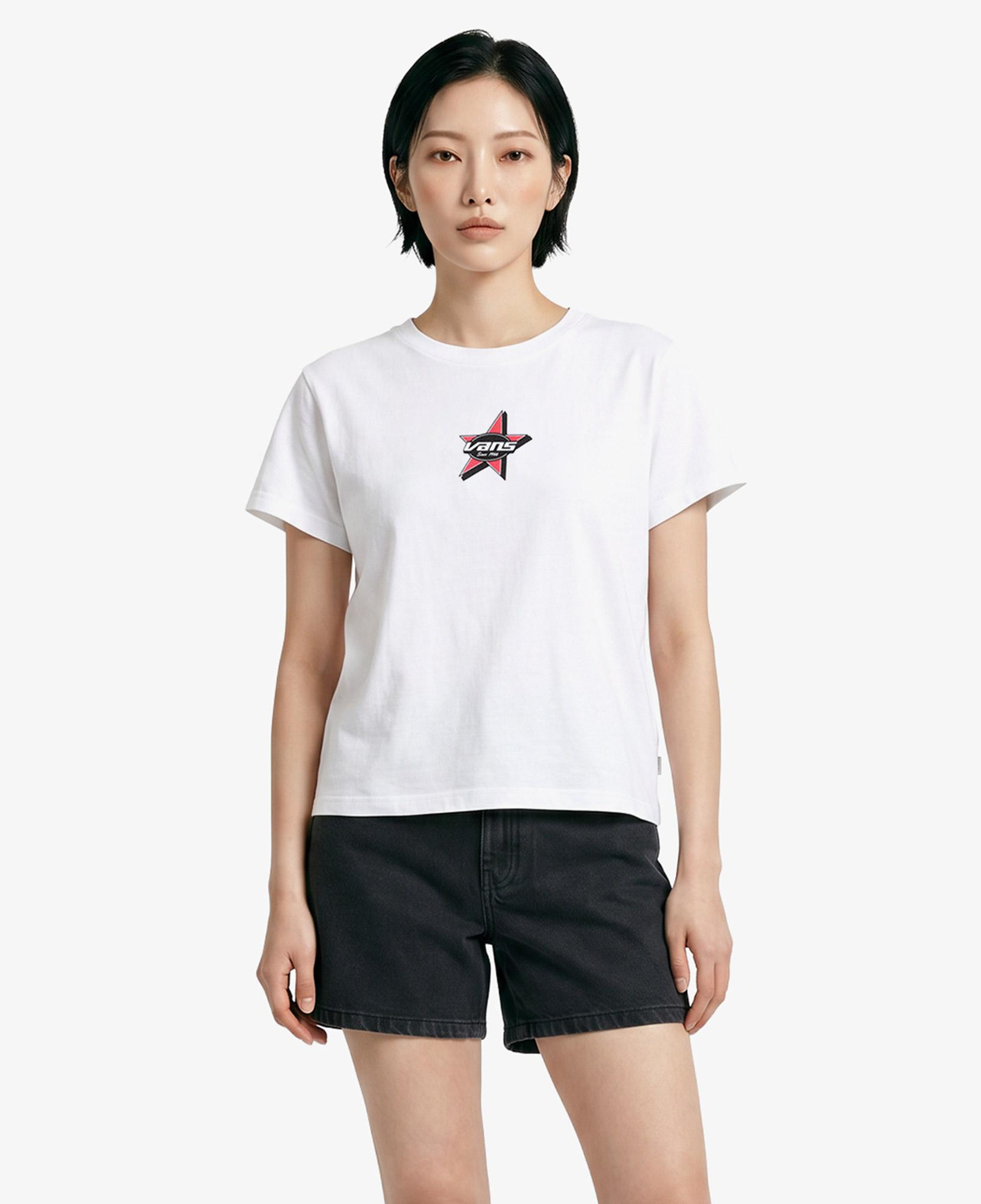 Vans Starmarked Kadın Beyaz T-Shirt