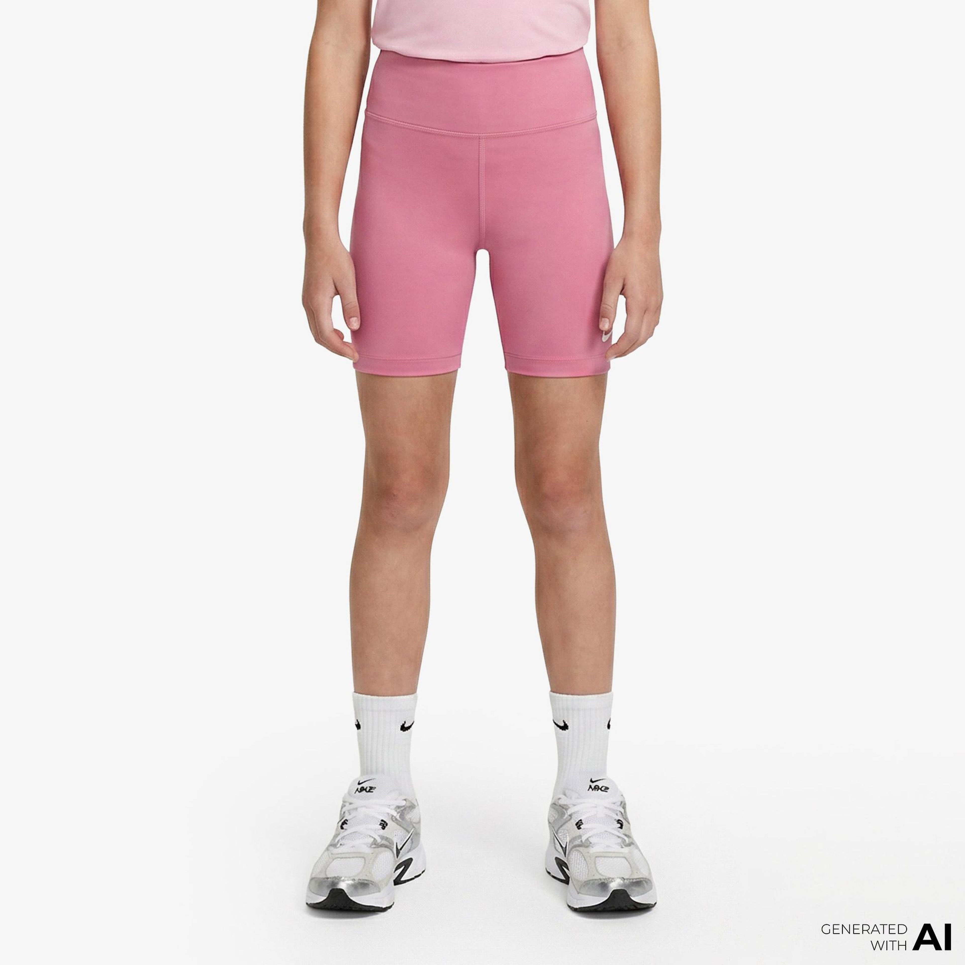 Nike Dri-Fit One 13 cm Çocuk Pembe Kısa Tayt