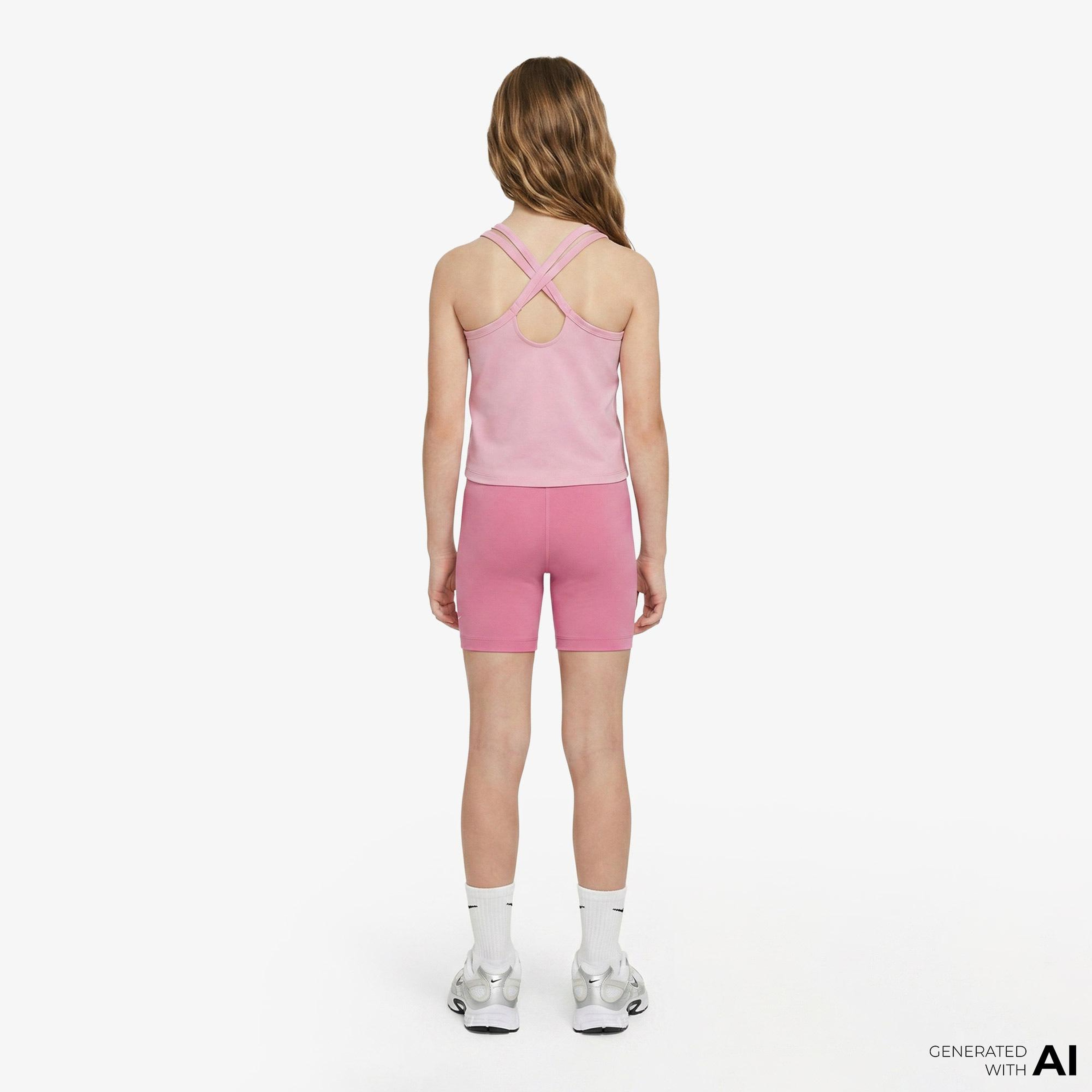 Nike Dri-Fit One 13 cm Çocuk Pembe Kısa Tayt