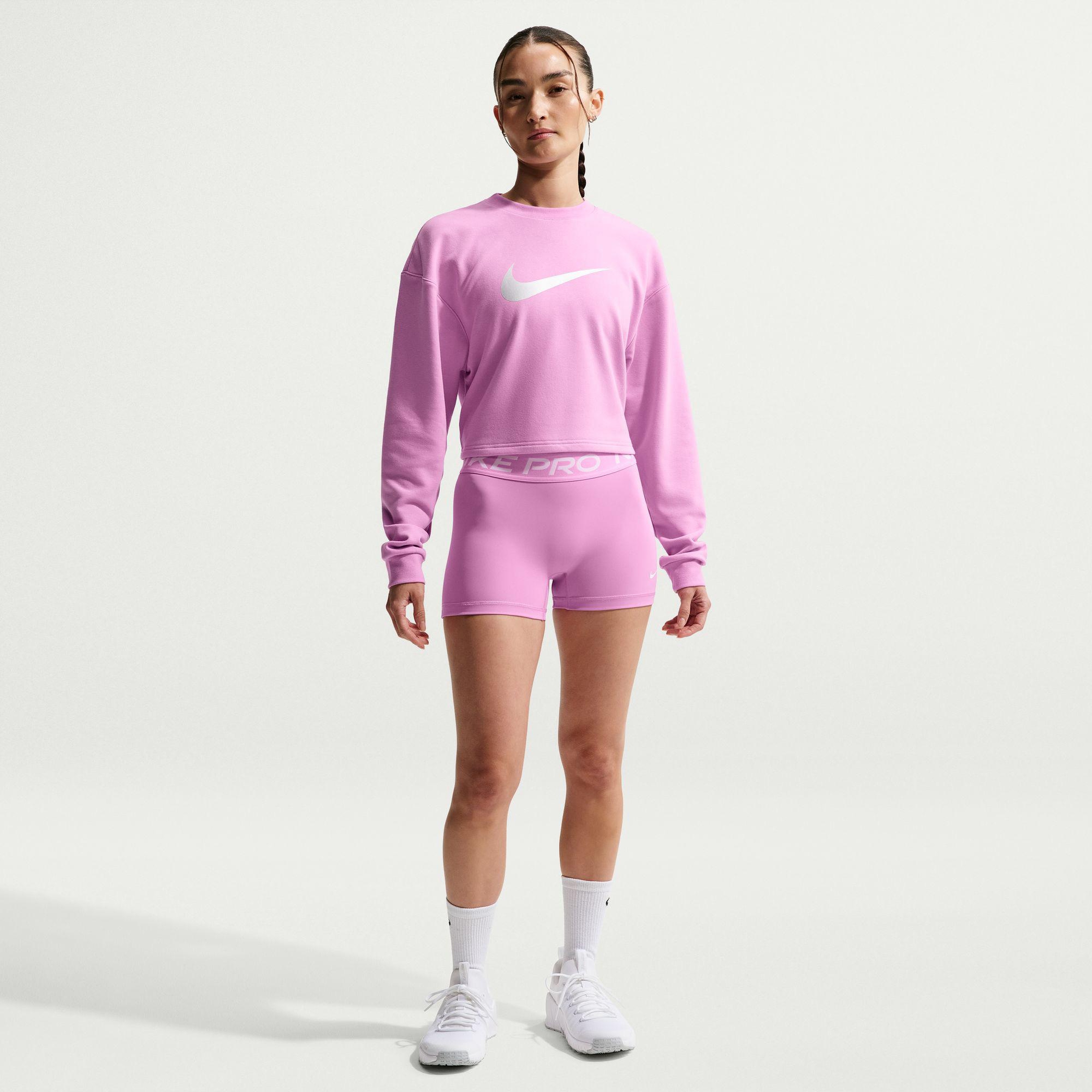 Nike Pro Dri-Fit 365 Mid Rise 8 cm Kadın Pembe Kısa Tayt