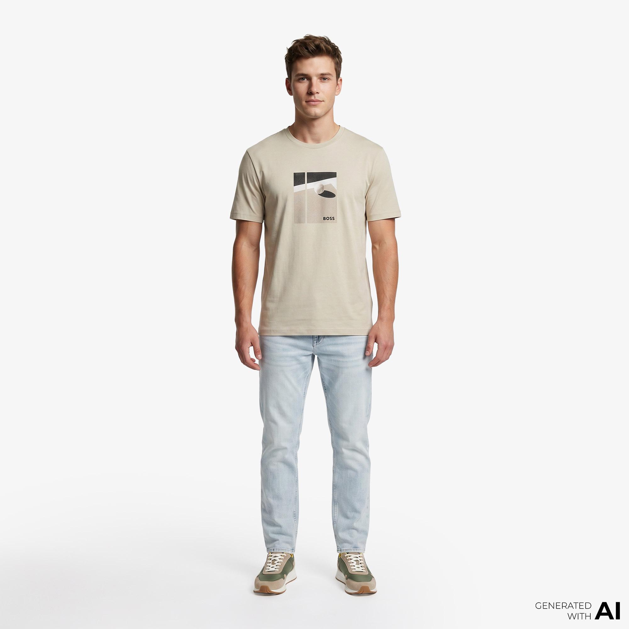 Boss Join Relaxed Erkek Bej T-Shirt