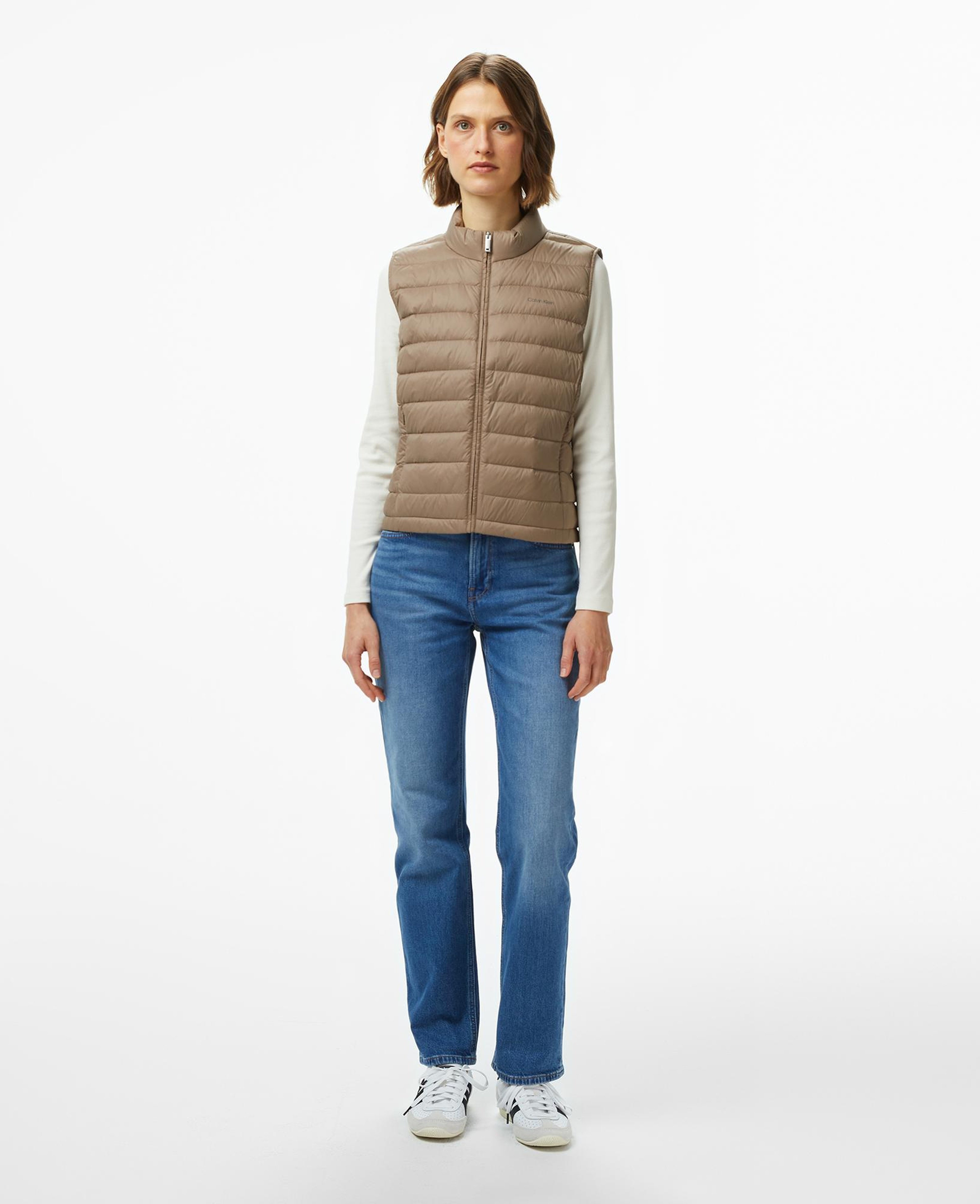 Calvin Klein Ultra Lightweight Down Puffer Kadın Kahverengi Yelek