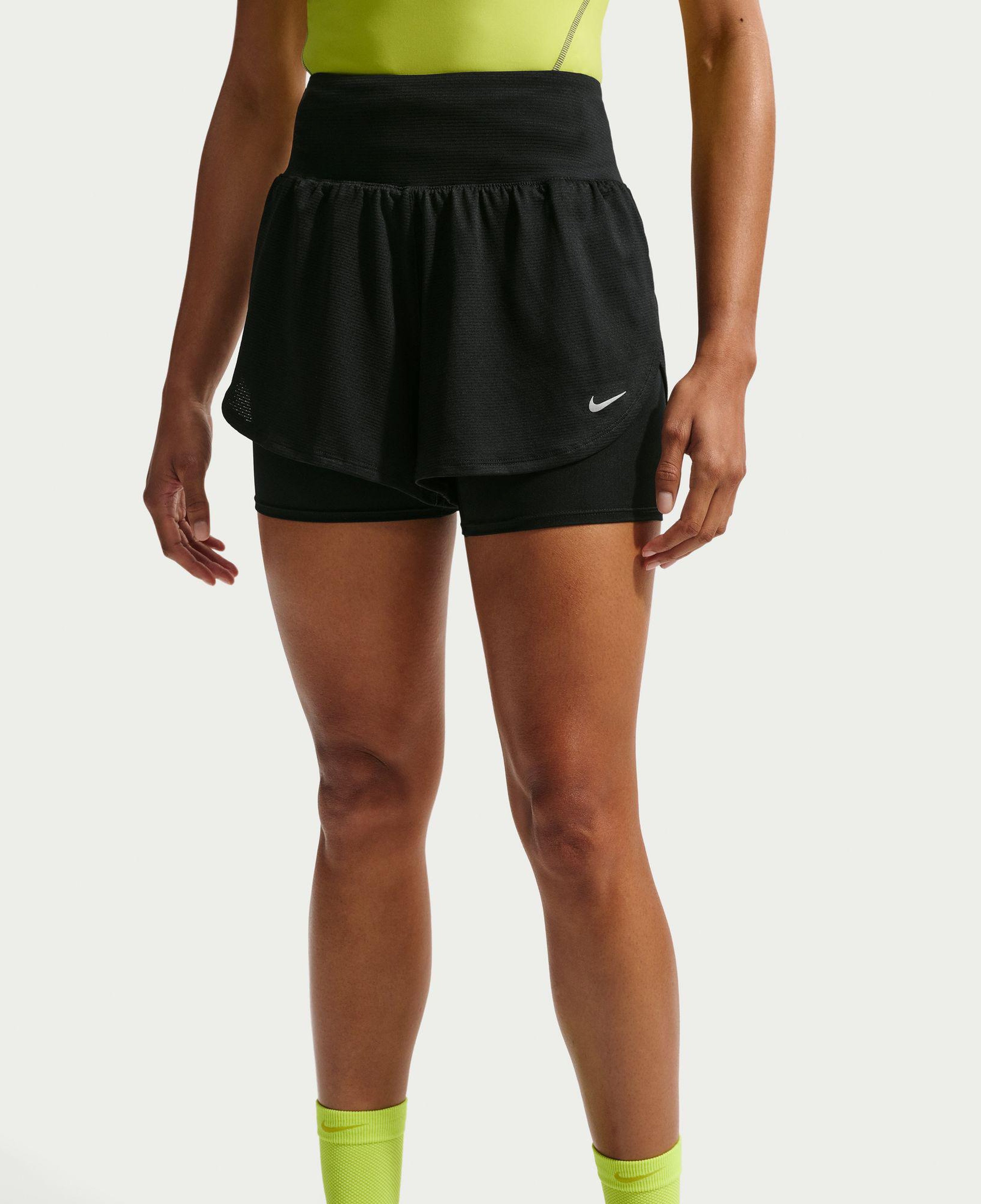 Nike Flow Mesh Dri-Fit 2'si 1 Arada Kadın Siyah Şort