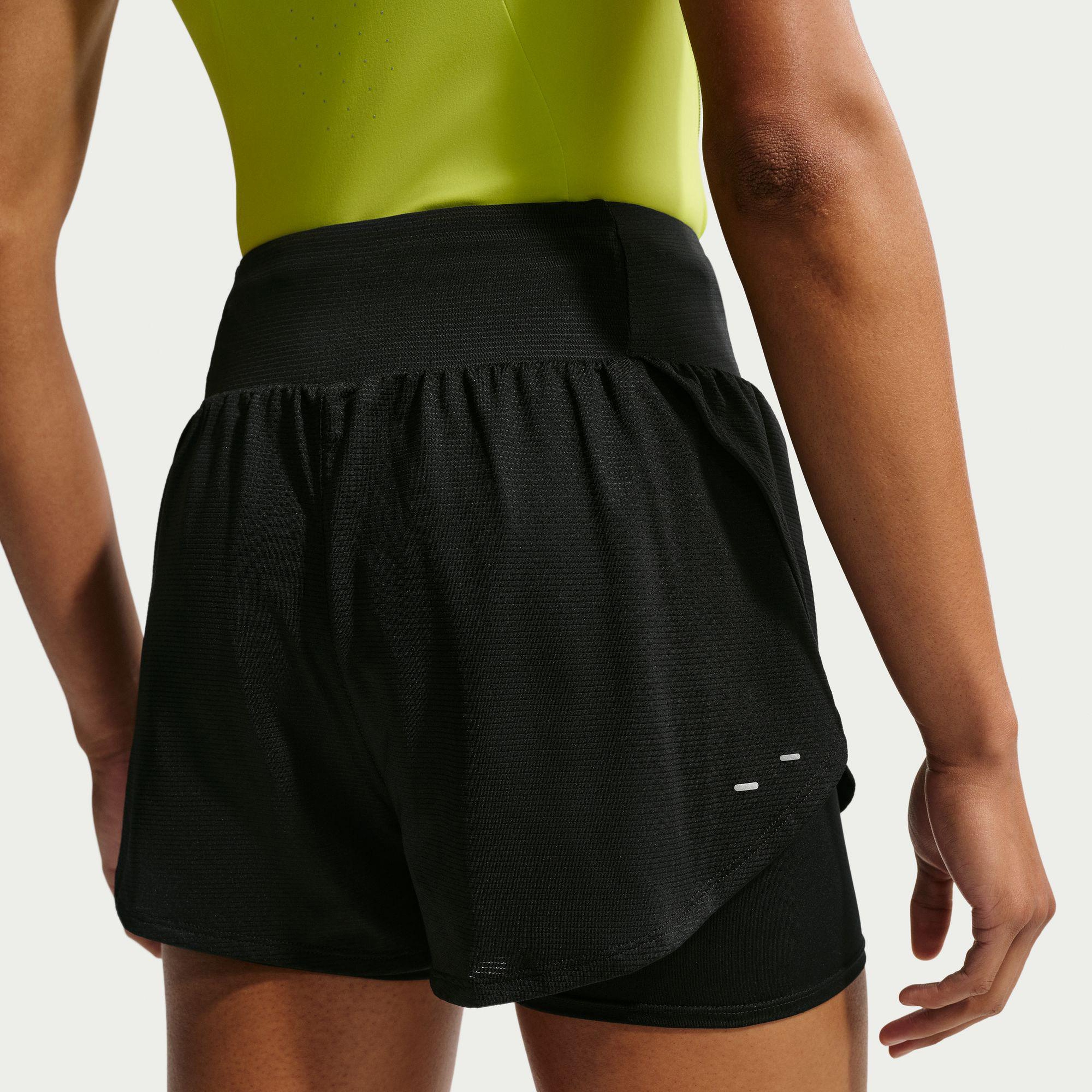 Nike Flow Mesh Dri-Fit 2'si 1 Arada Kadın Siyah Şort