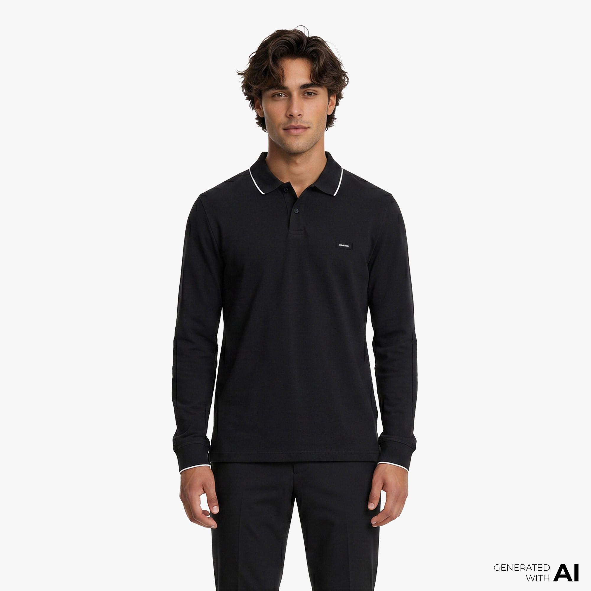 Calvin Klein Erkek Siyah Polo T-Shirt