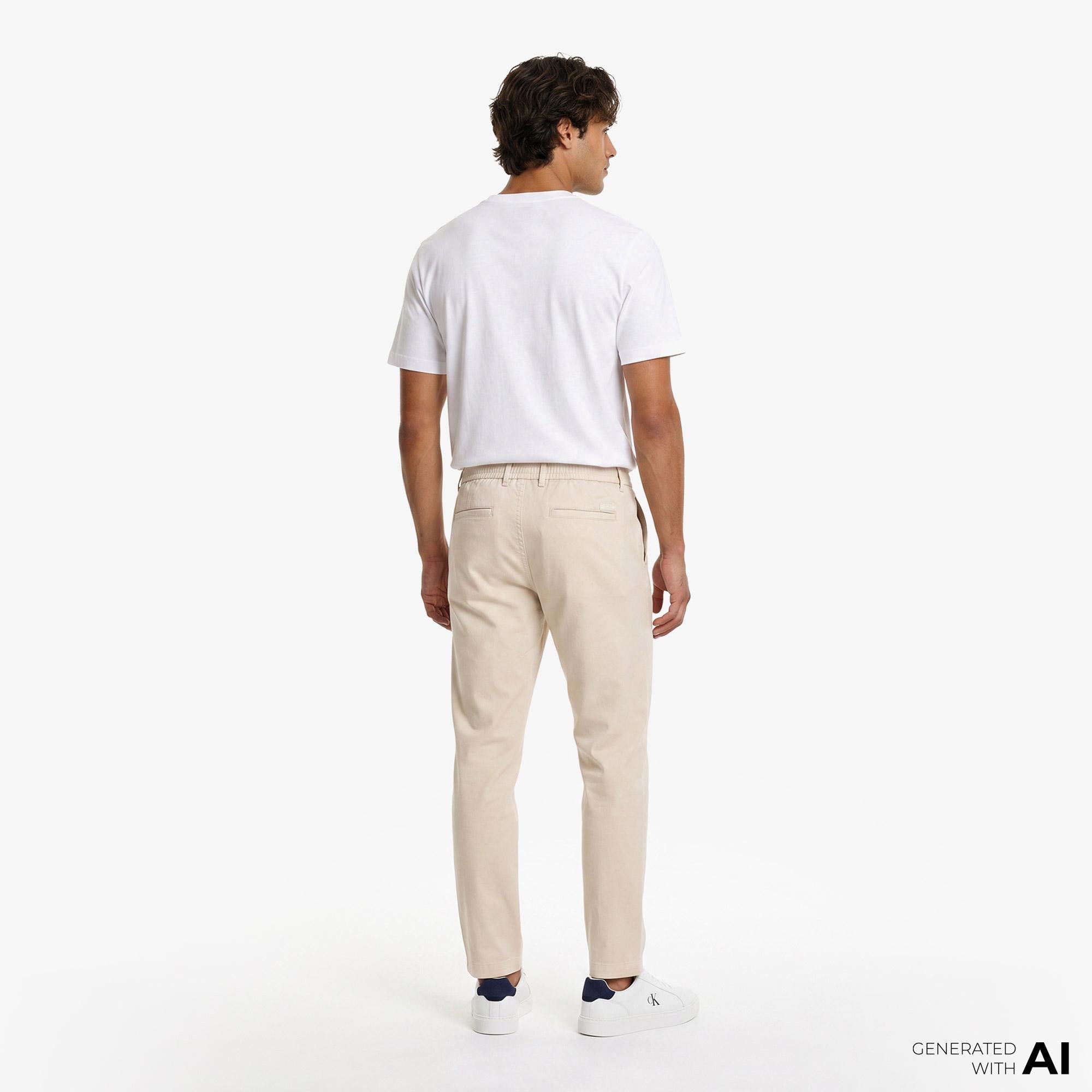 Calvin Klein Erkek Bej Pantolon