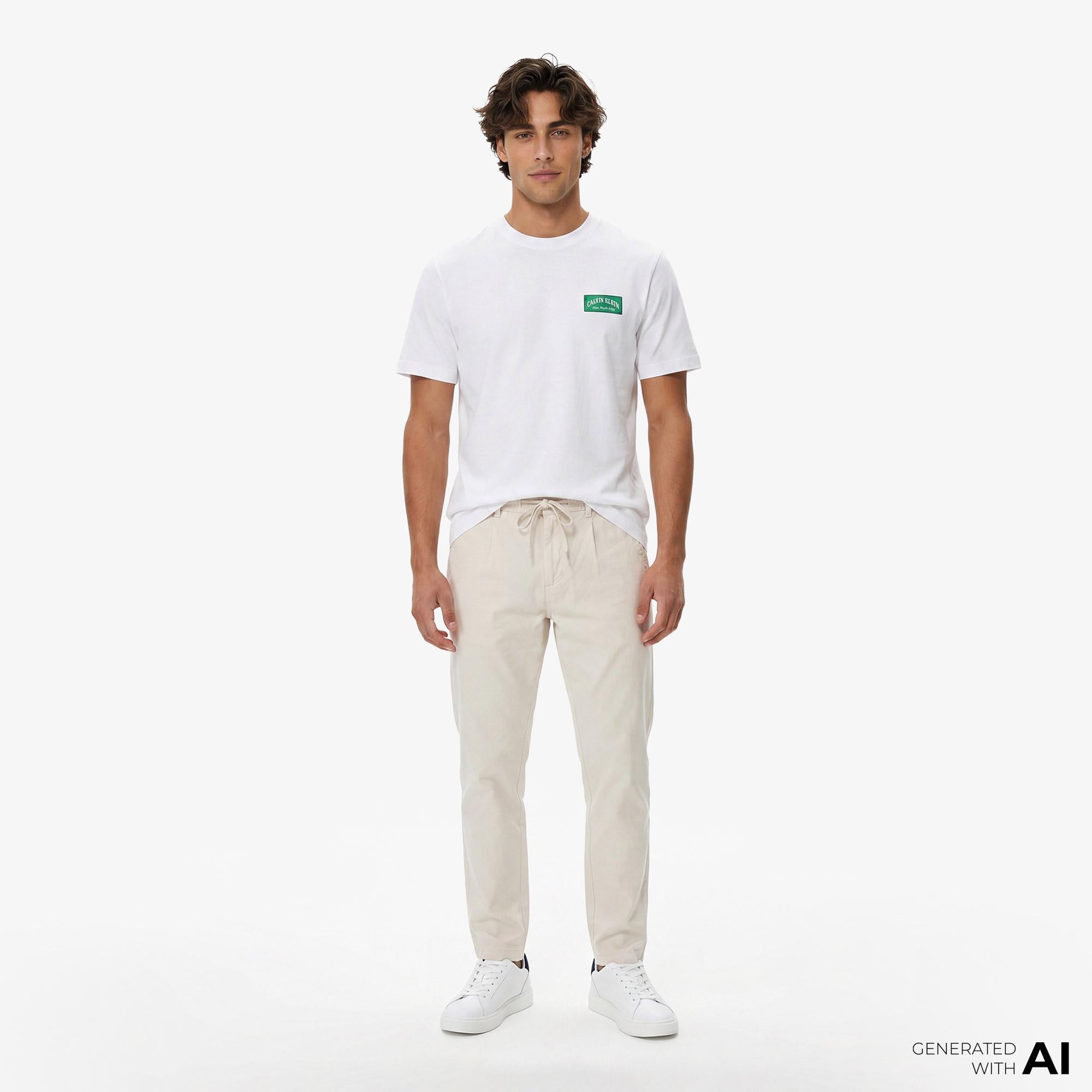 Calvin Klein Erkek Bej Pantolon