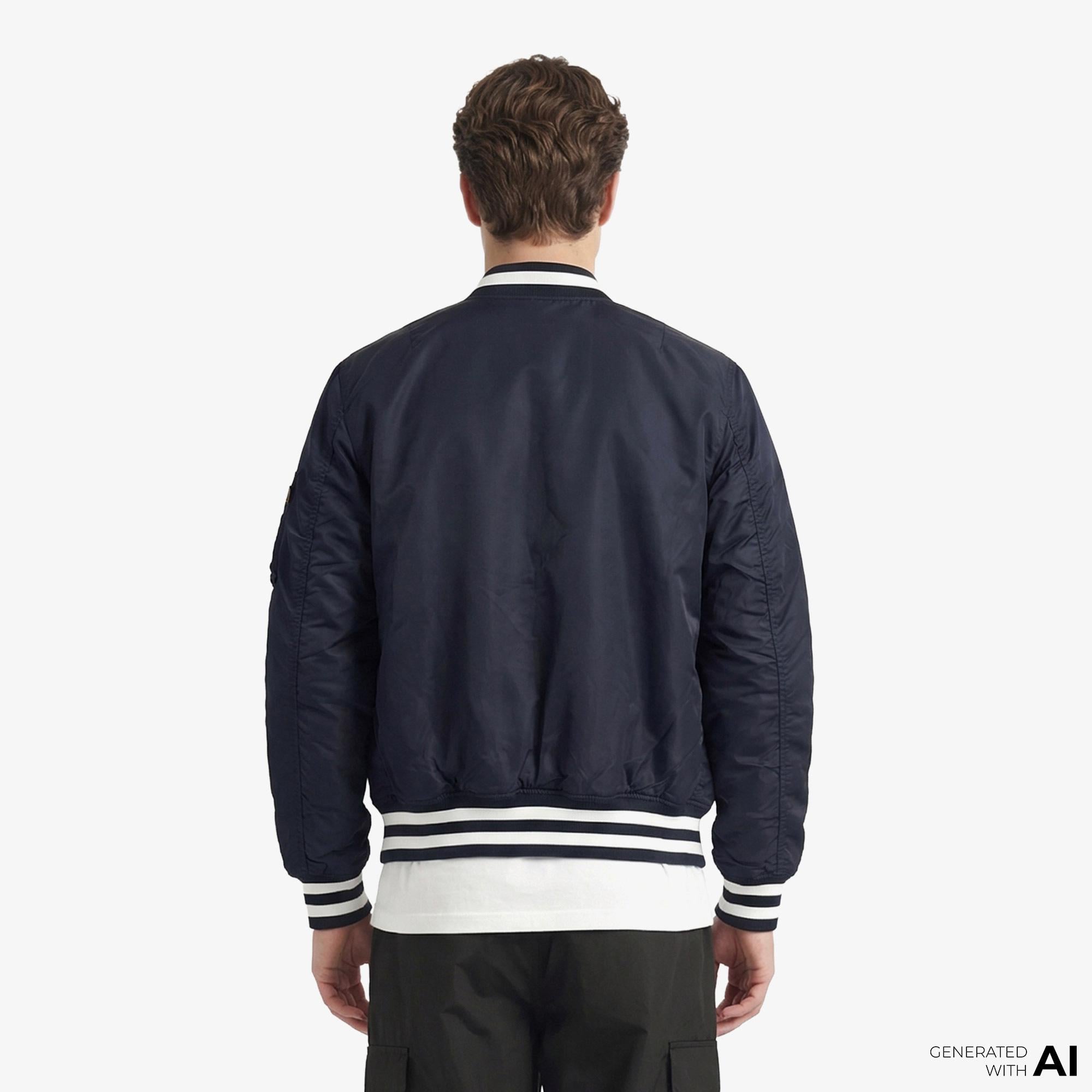 Alpha Industries x New Era Chicago Bears MA-1 Bomber Erkek Lacivert Mont
