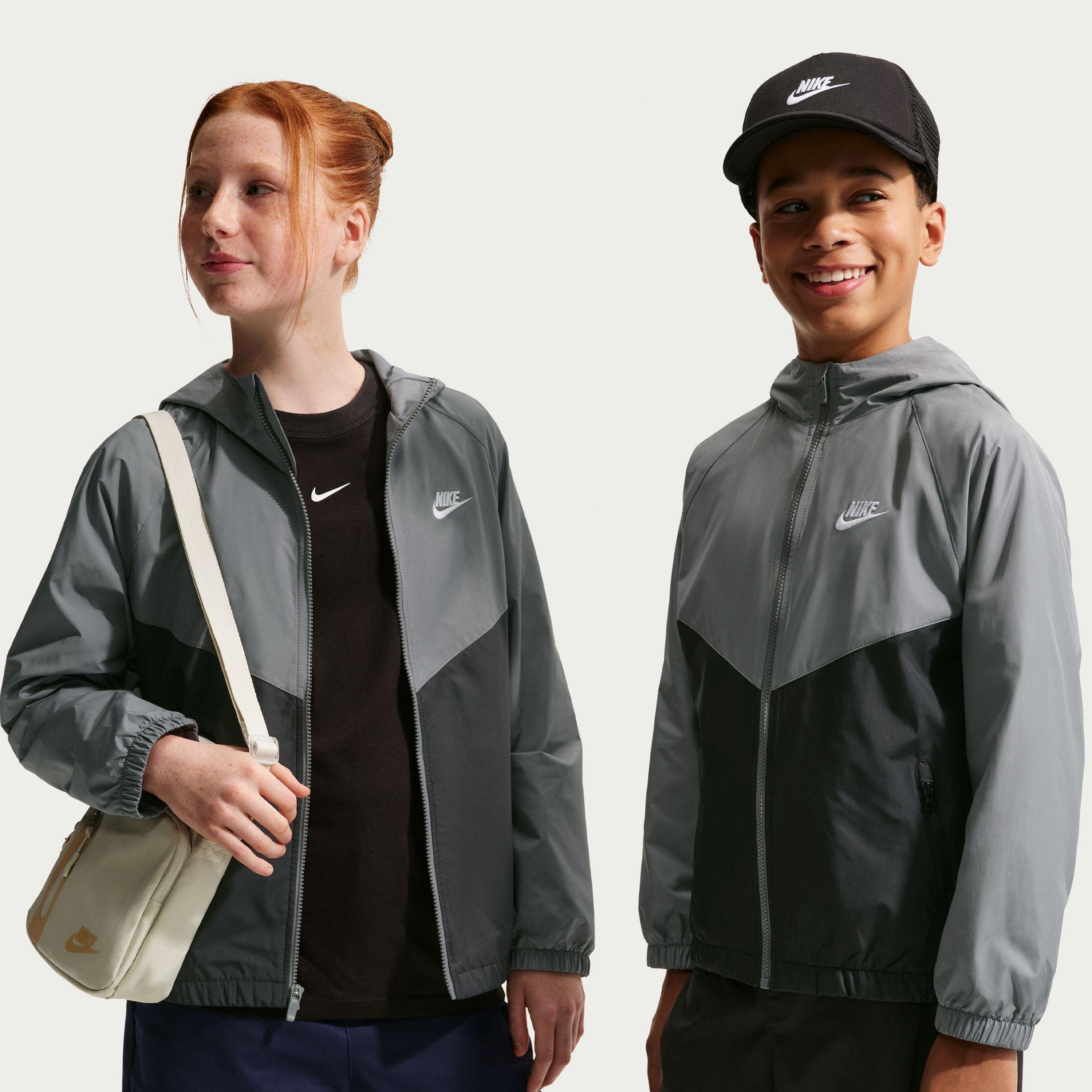 Nike Sportswear Repel Windrunner Çocuk Gri Ceket