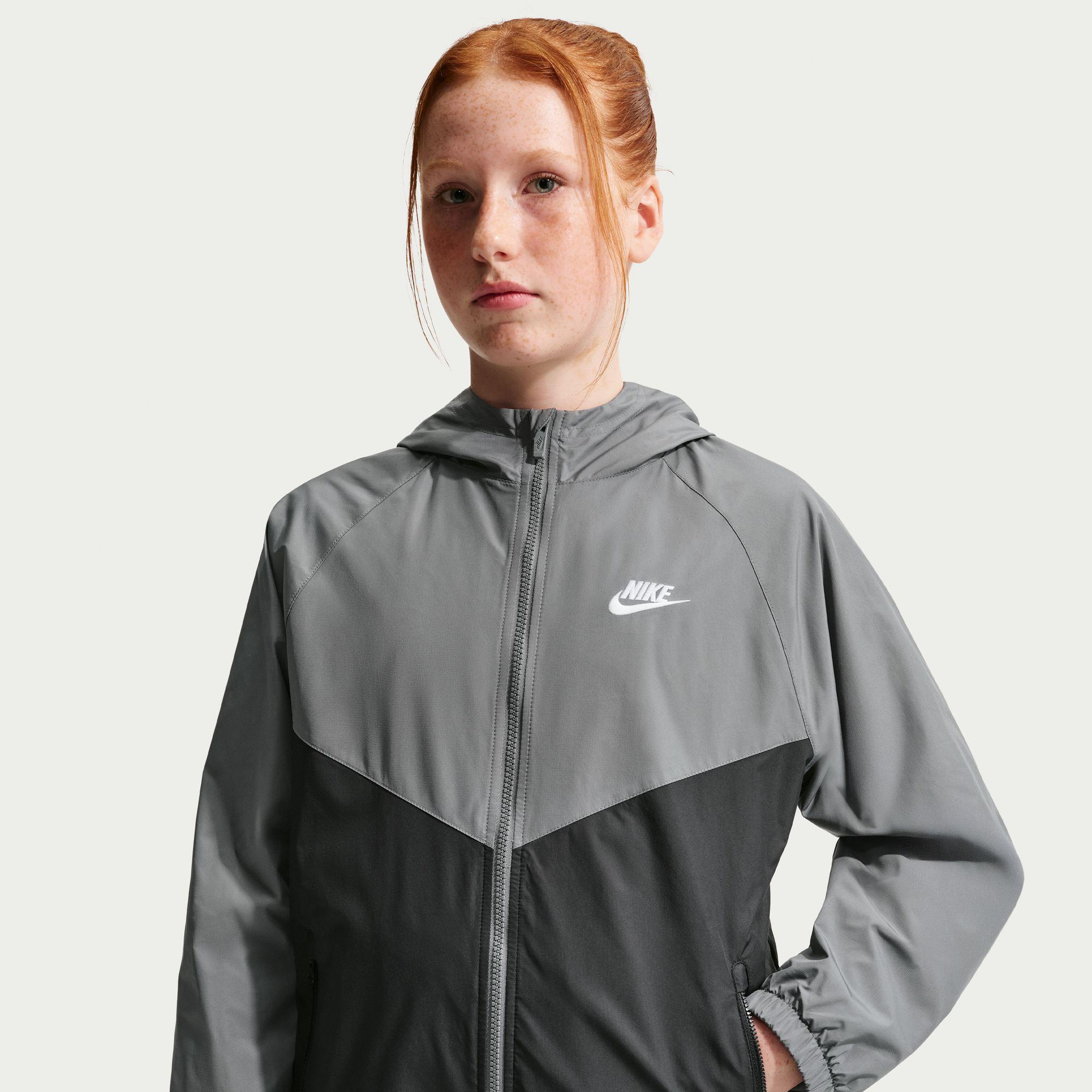 Nike Sportswear Repel Windrunner Çocuk Gri Ceket