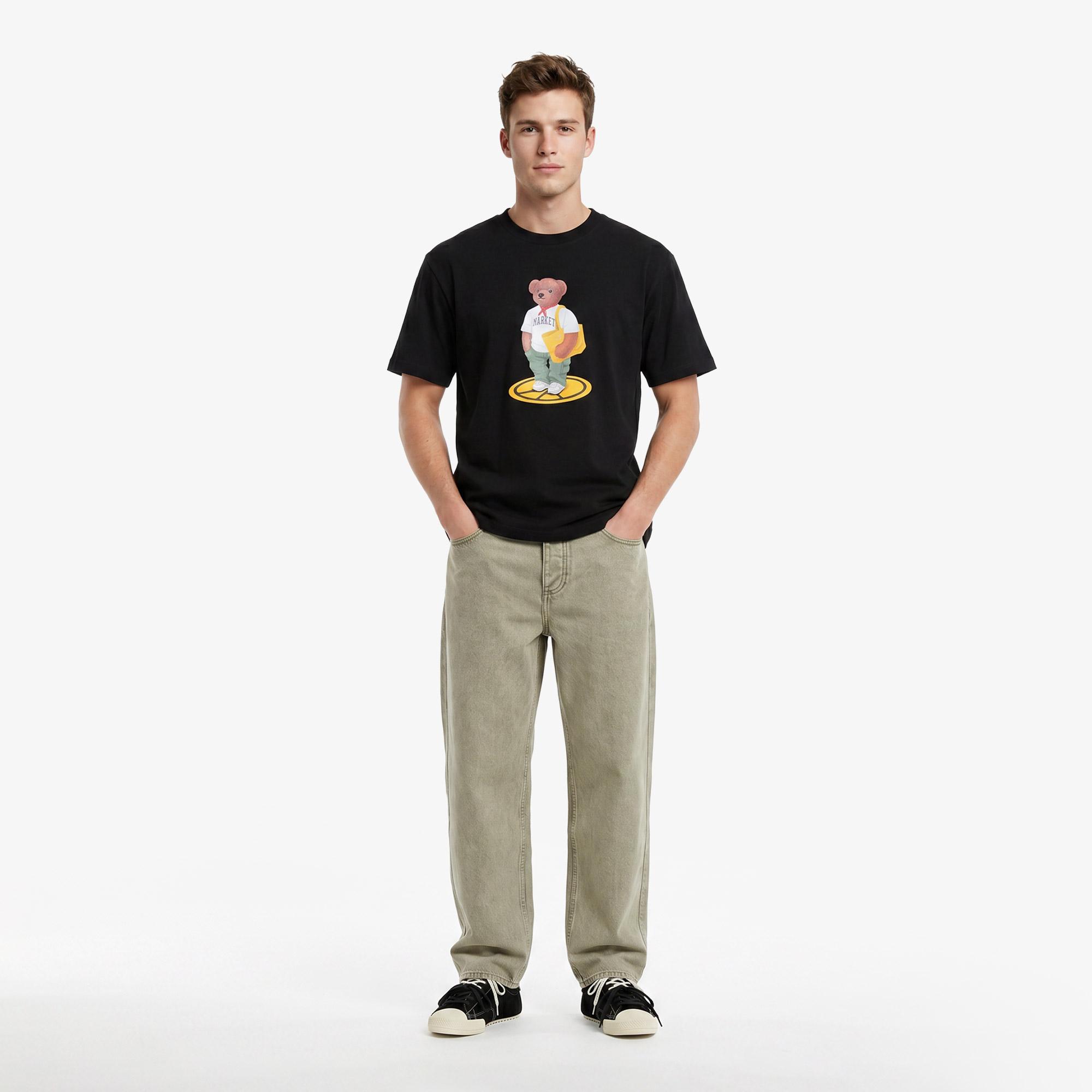 Market Stand For Peace Bear Erkek Siyah T-Shirt