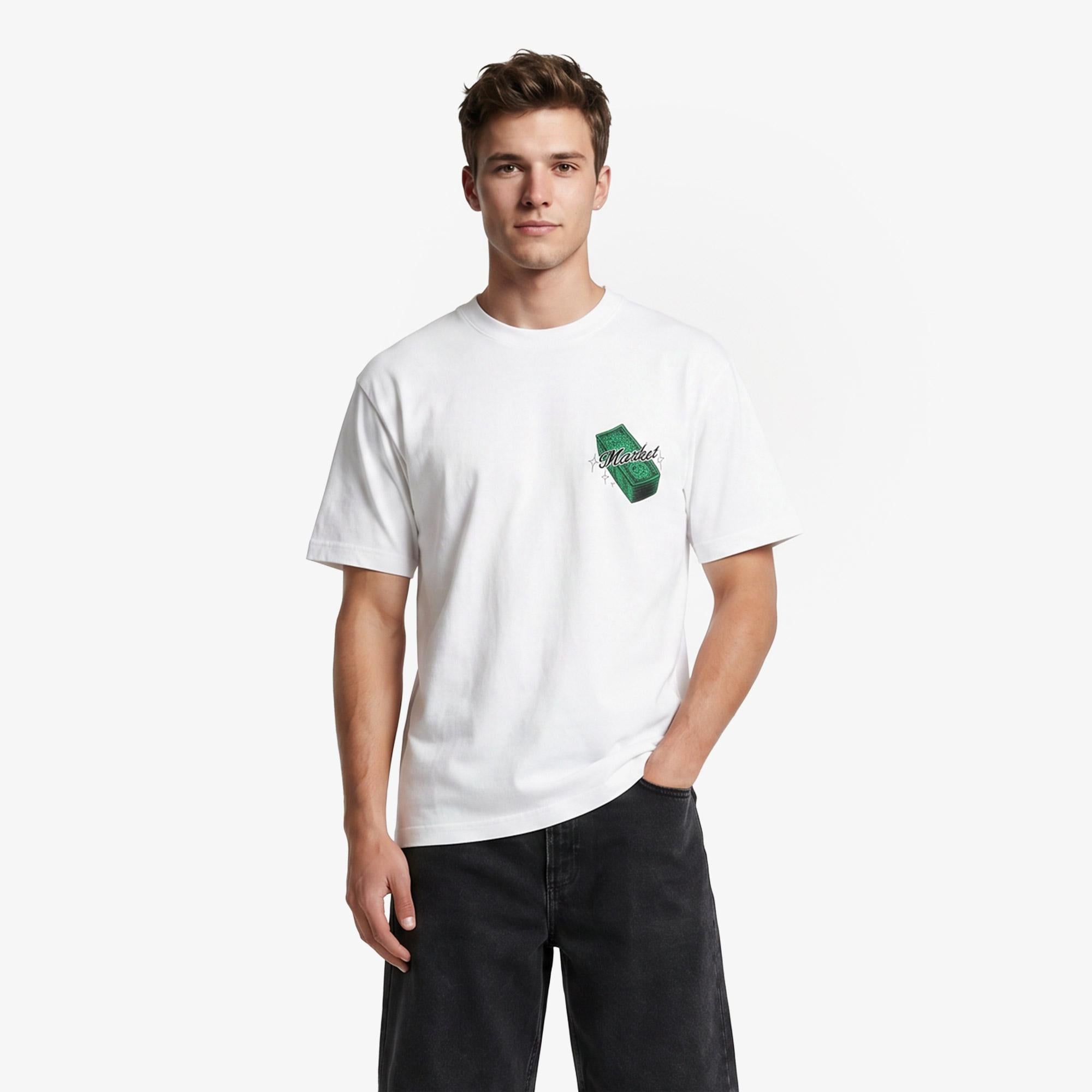 Market Call My Plug Erkek Beyaz T-Shirt