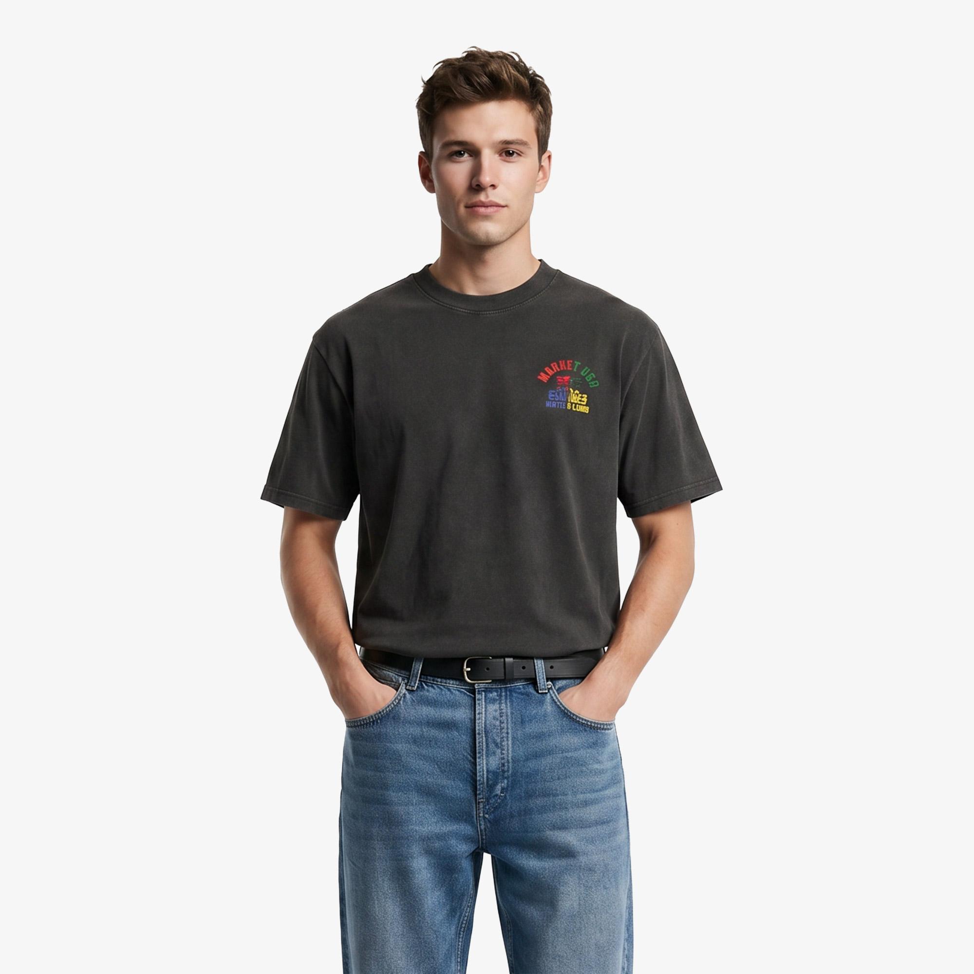 Market Smiley Foul Play Erkek Siyah T-Shirt