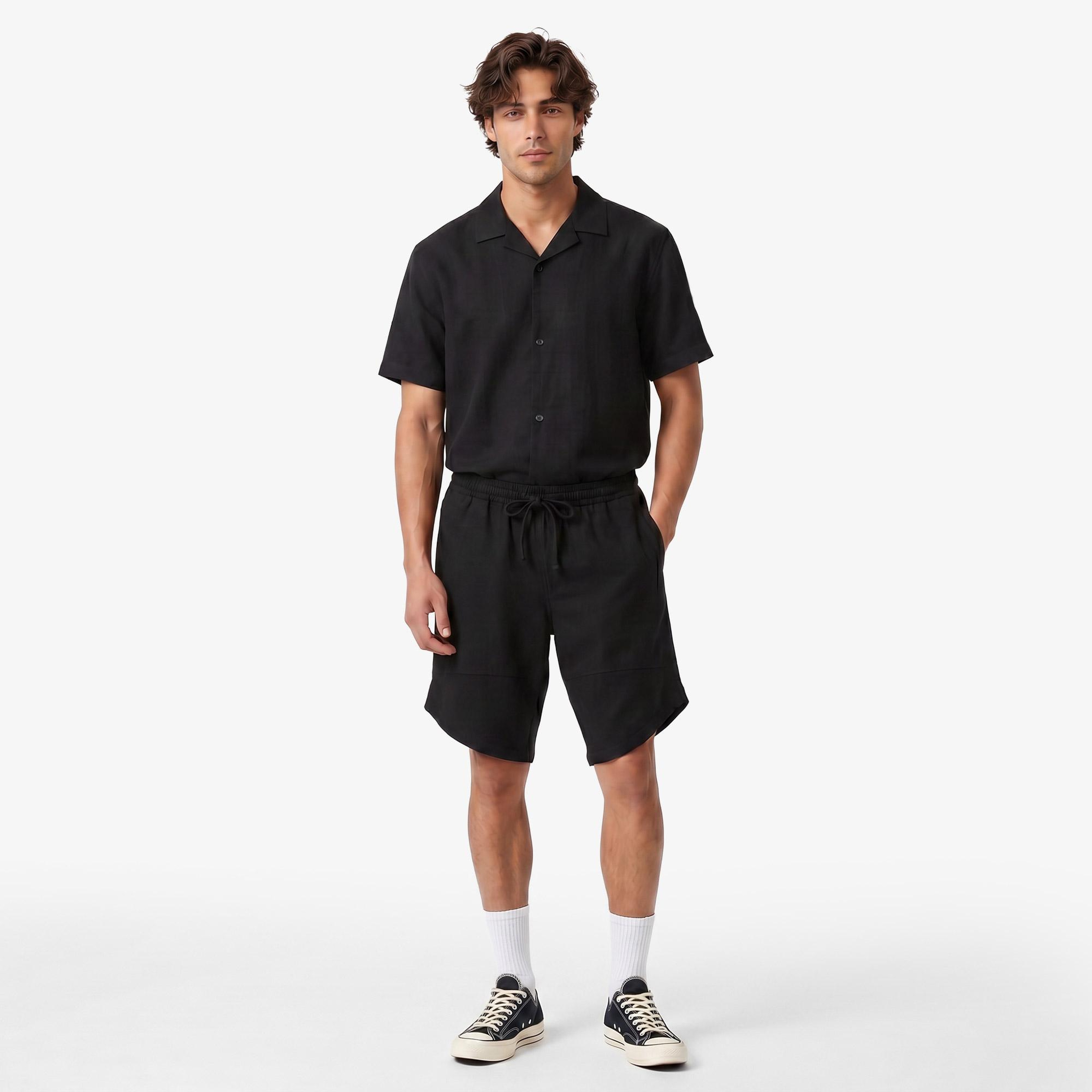 UNITED4 Regular Fit Erkek Siyah Şort