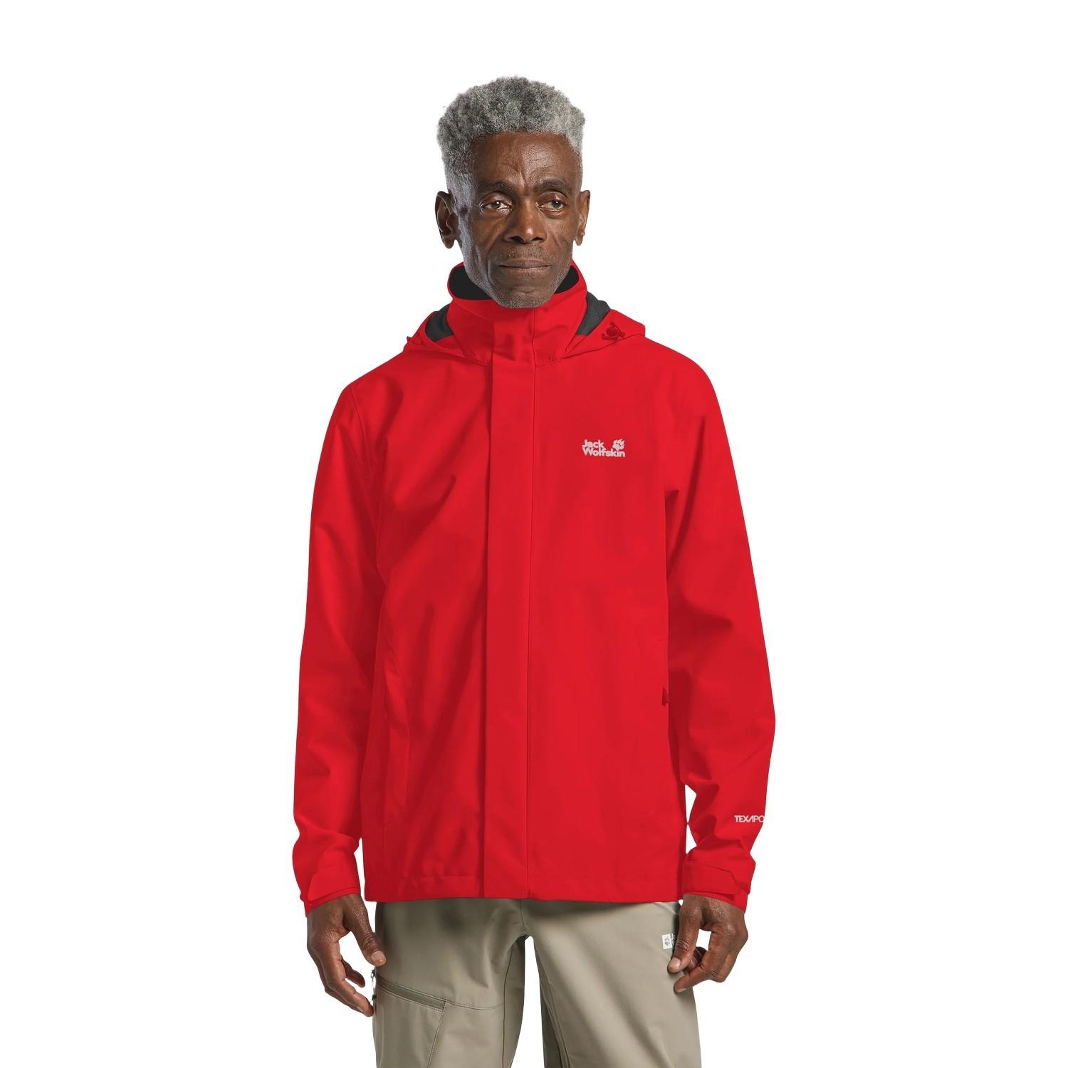 Jack Wolfskin Trailtime 2L Erkek Kırmızı Outdoor Ceketi