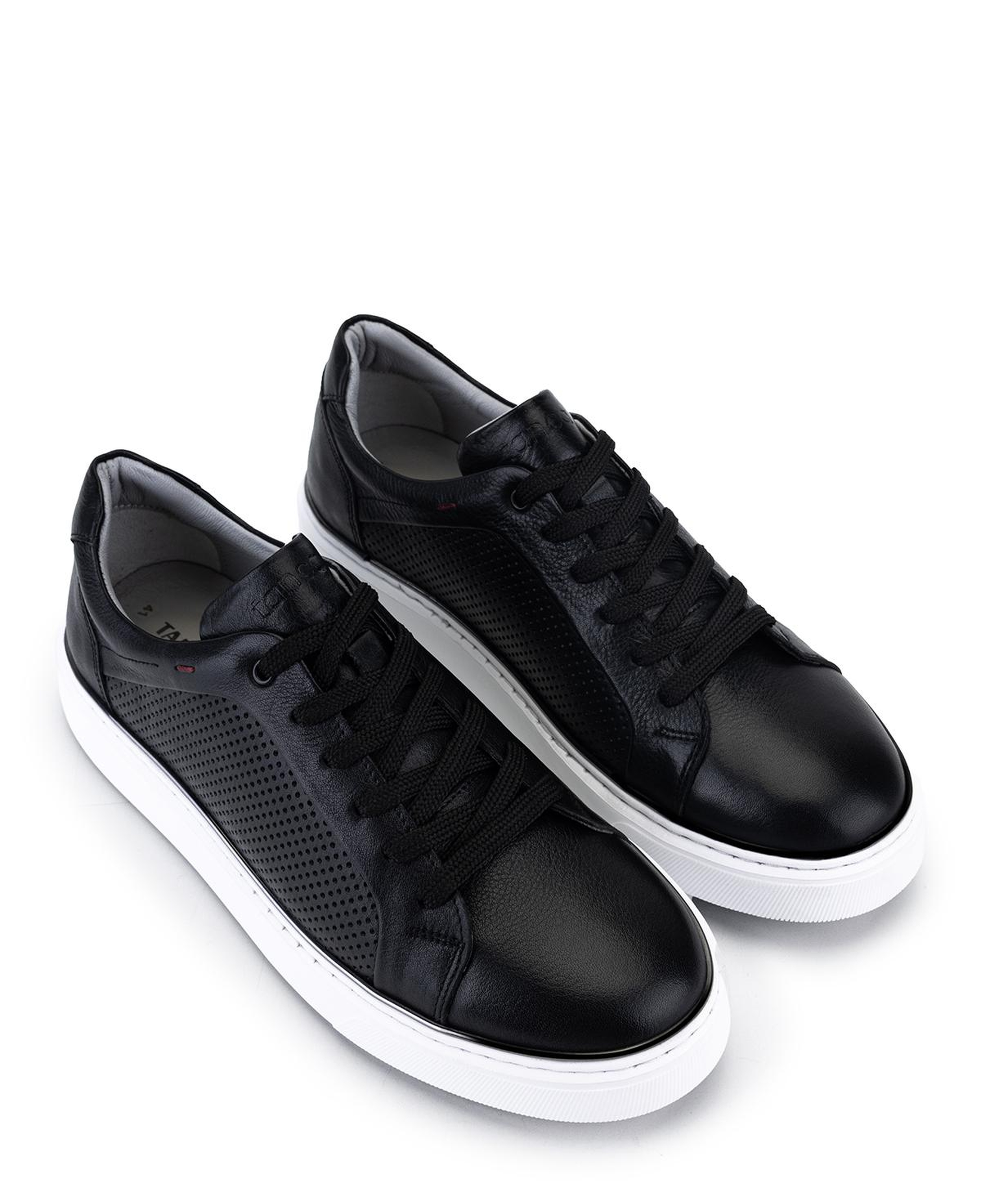 Tamer Tanca Erkek Hakiki Deri Siyah Sneakers & Spor Ayakkabı
