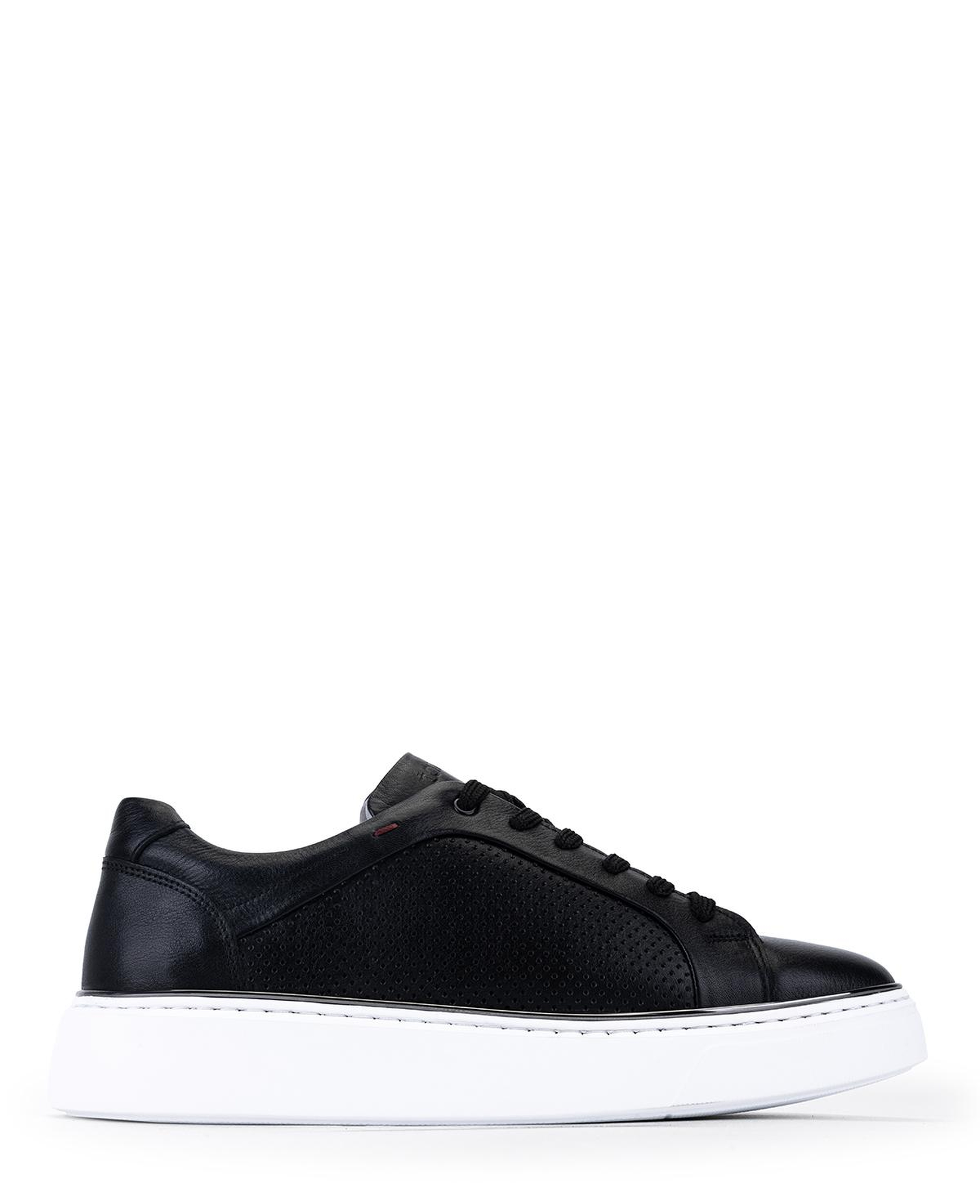 Tamer Tanca Erkek Hakiki Deri Siyah Sneakers & Spor Ayakkabı