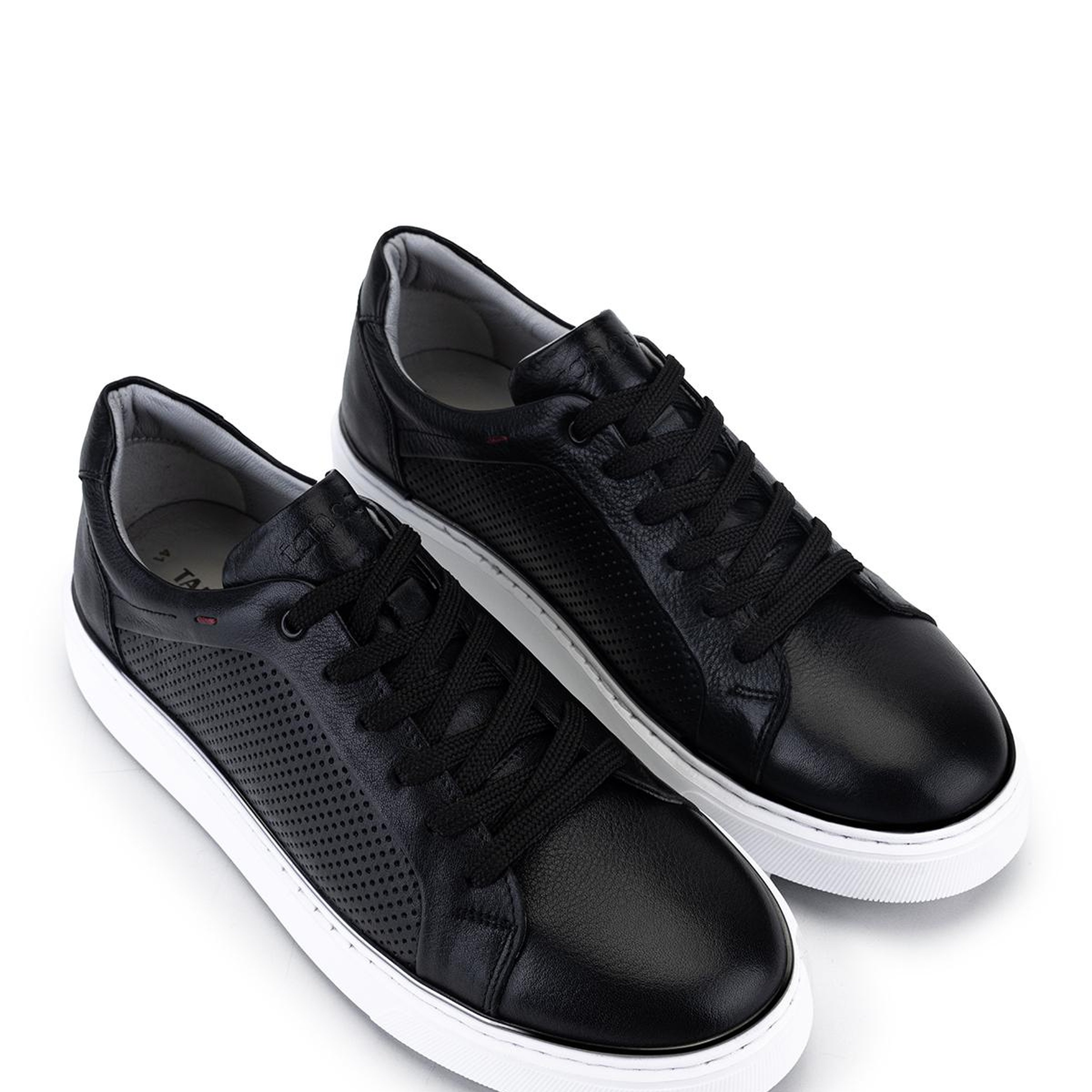 Tamer Tanca Erkek Hakiki Deri Siyah Sneakers & Spor Ayakkabı