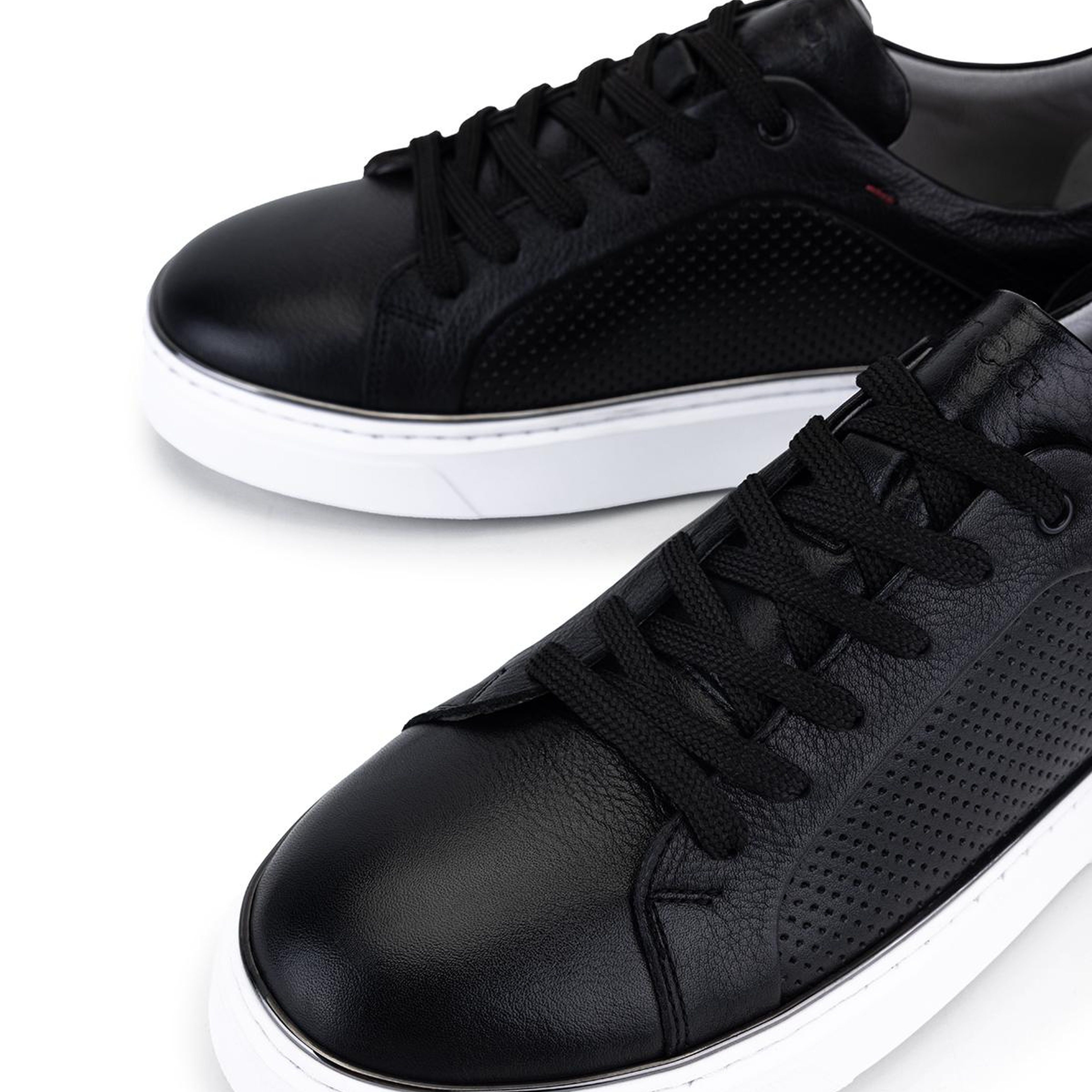Tamer Tanca Erkek Hakiki Deri Siyah Sneakers & Spor Ayakkabı