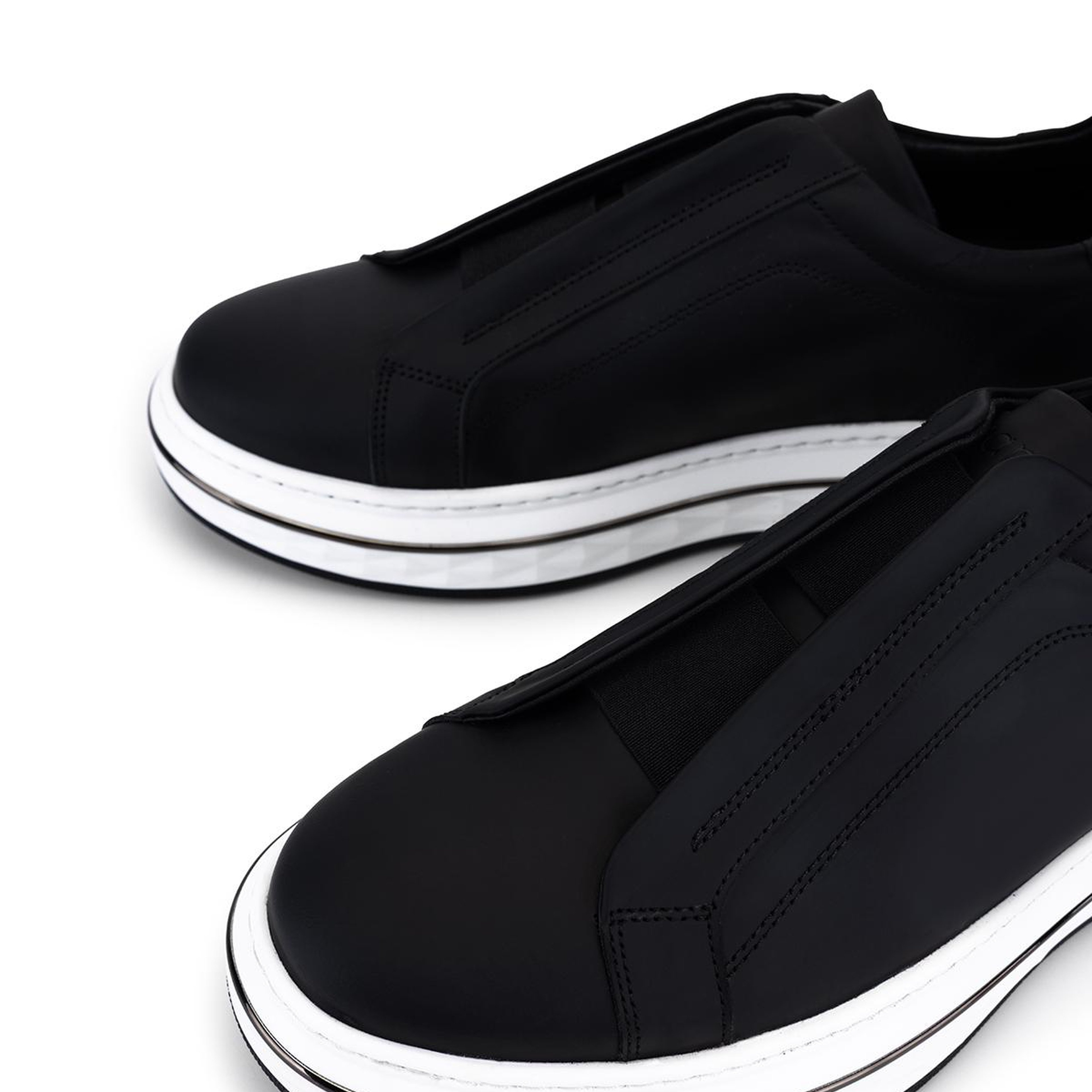Tamer Tanca Erkek Hakiki Deri Siyah Sneakers & Spor Ayakkabı