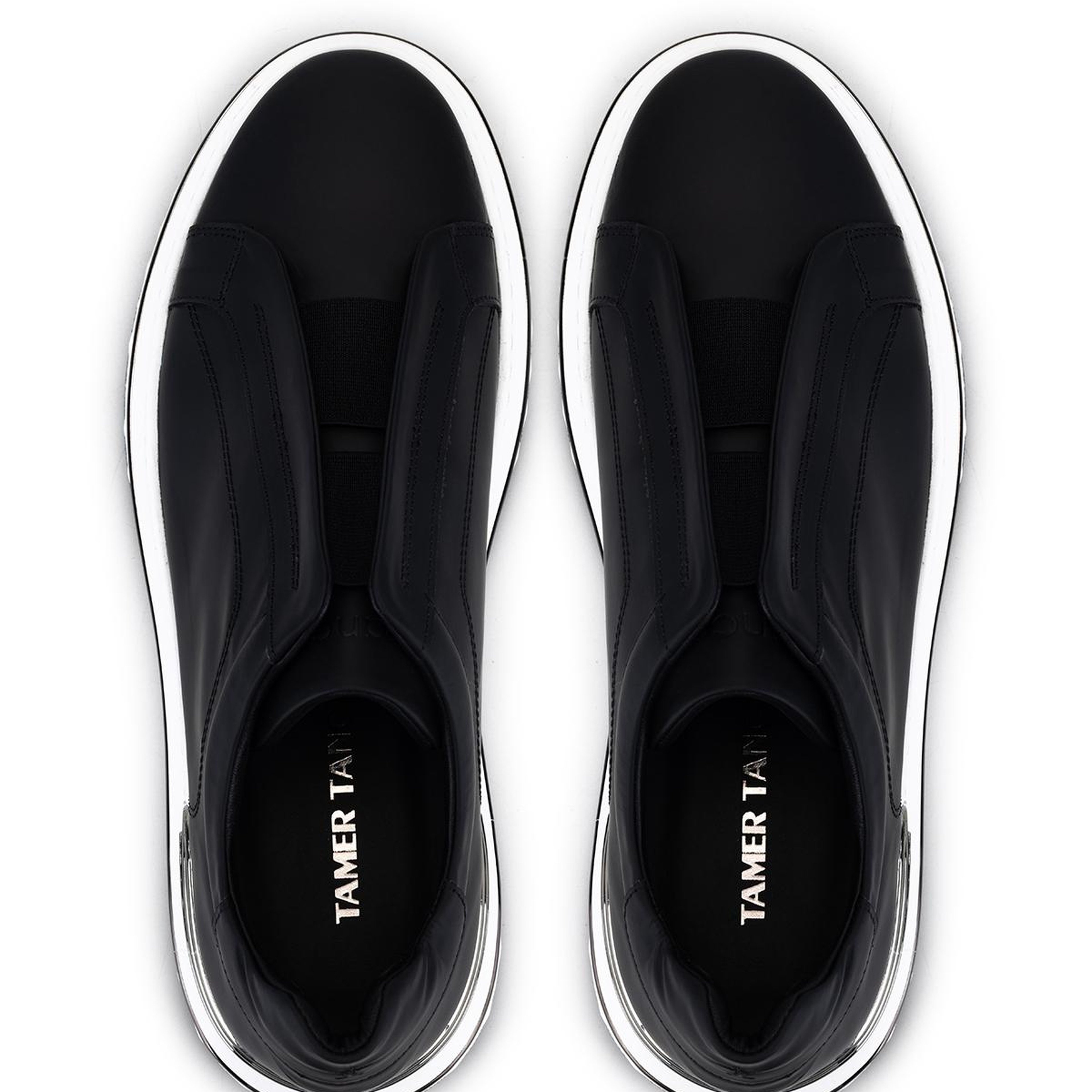 Tamer Tanca Erkek Hakiki Deri Siyah Sneakers & Spor Ayakkabı