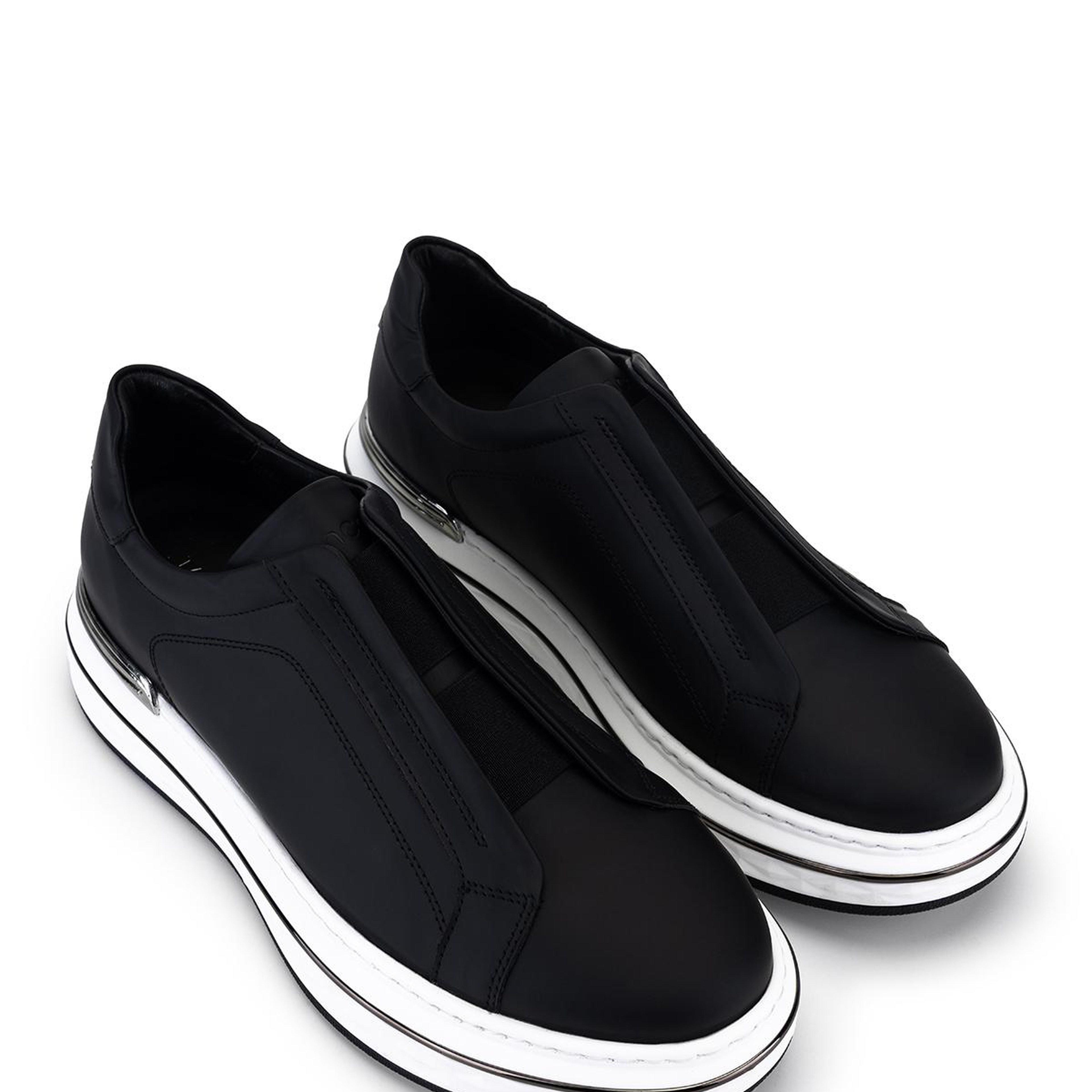 Tamer Tanca Erkek Hakiki Deri Siyah Sneakers & Spor Ayakkabı