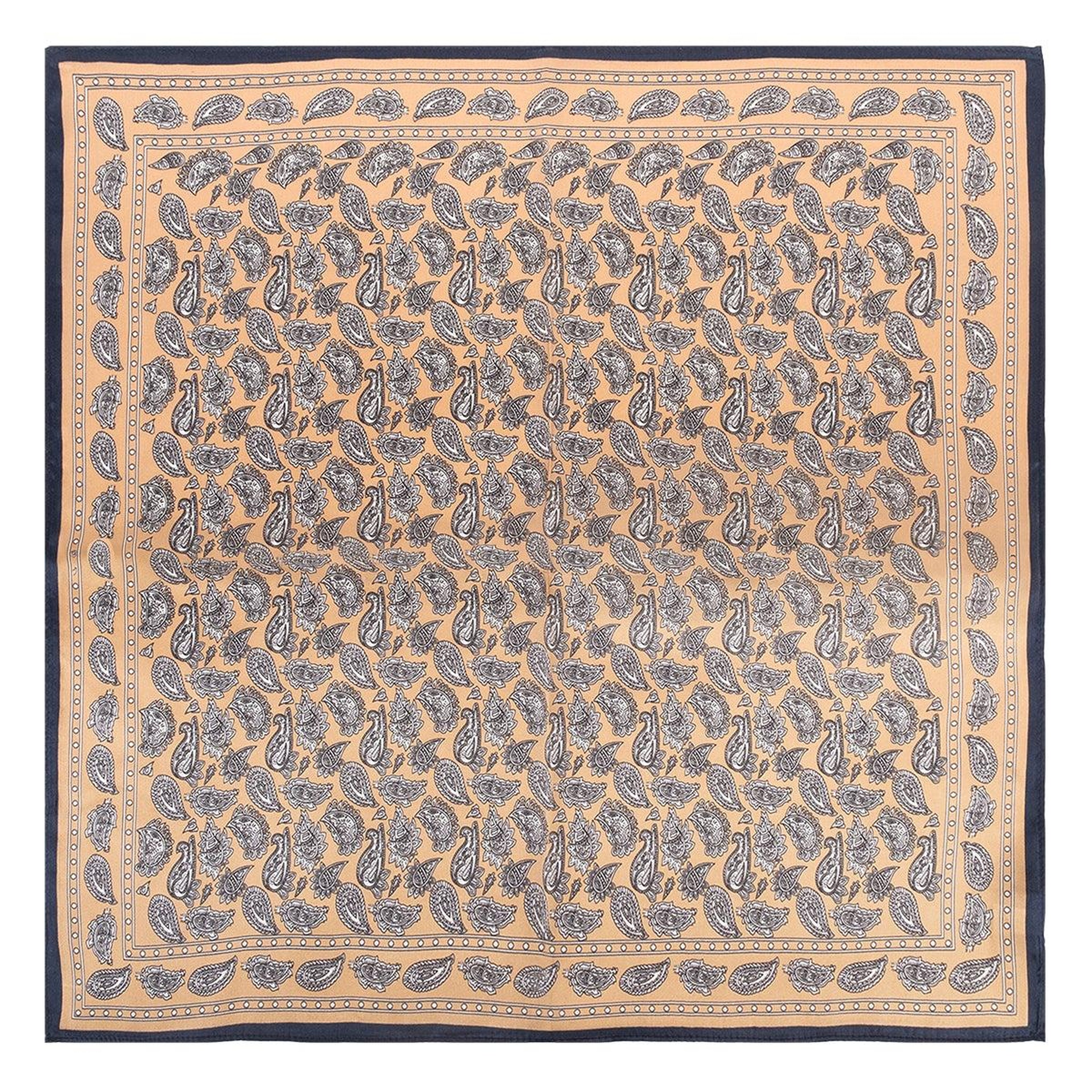 Gri Laila Saf İpek Küçük Kare Eşarp 53x53 cm
