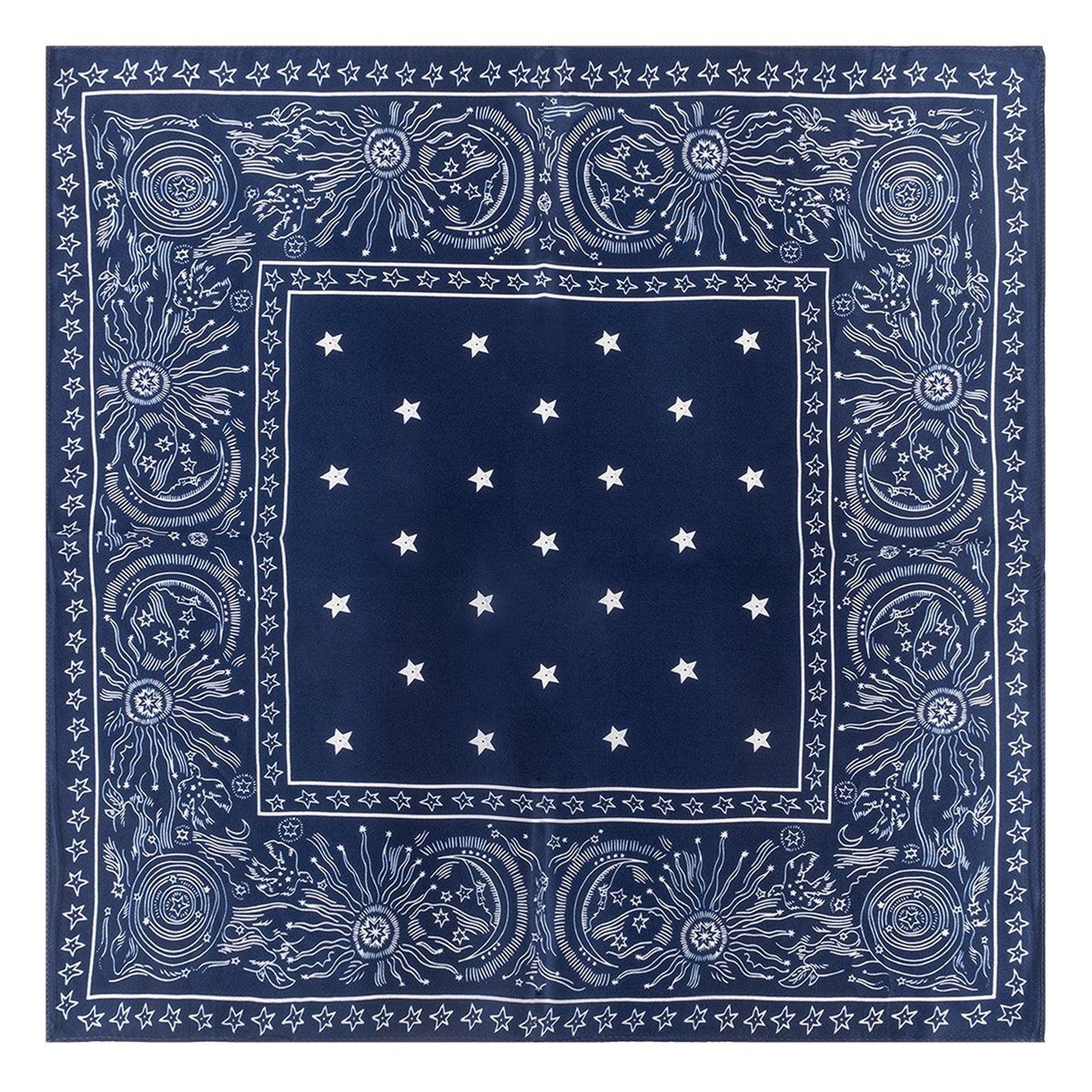 Lacivert Laila Saf İpek Küçük Kare Eşarp 53x53 cm