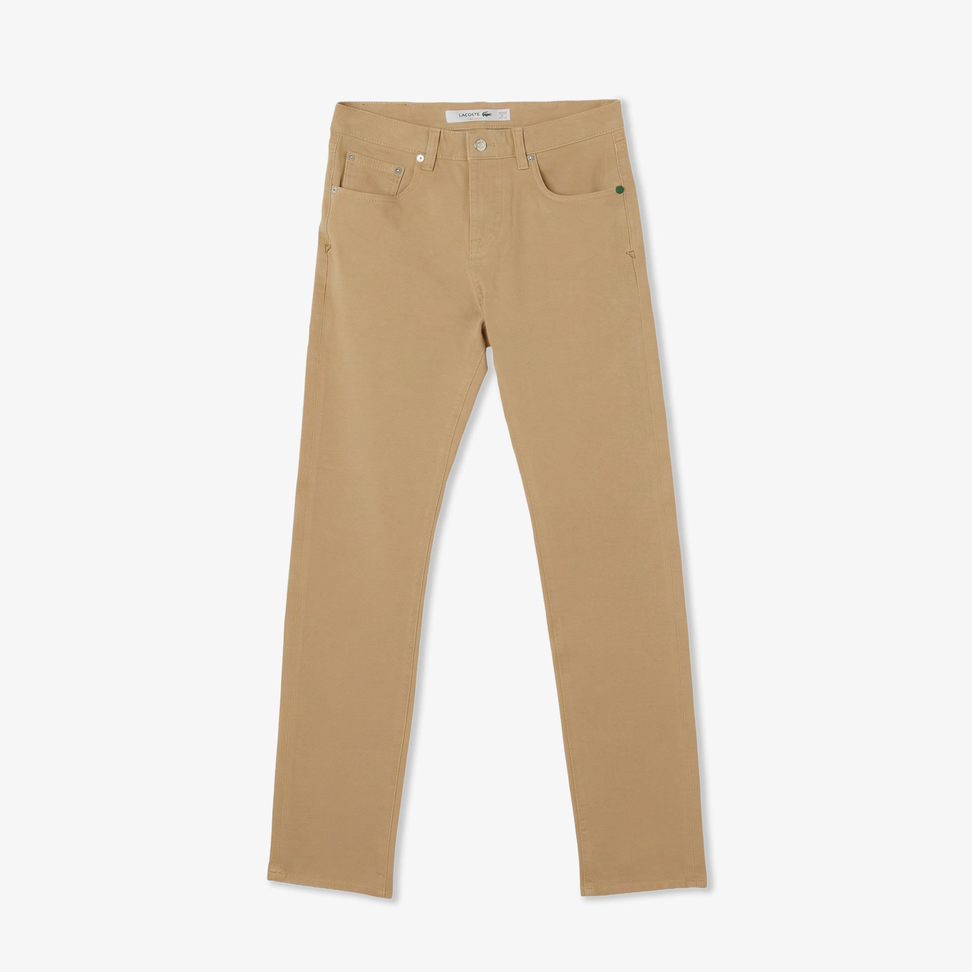 Erkek Slim Fit Bej Jean Pantolon