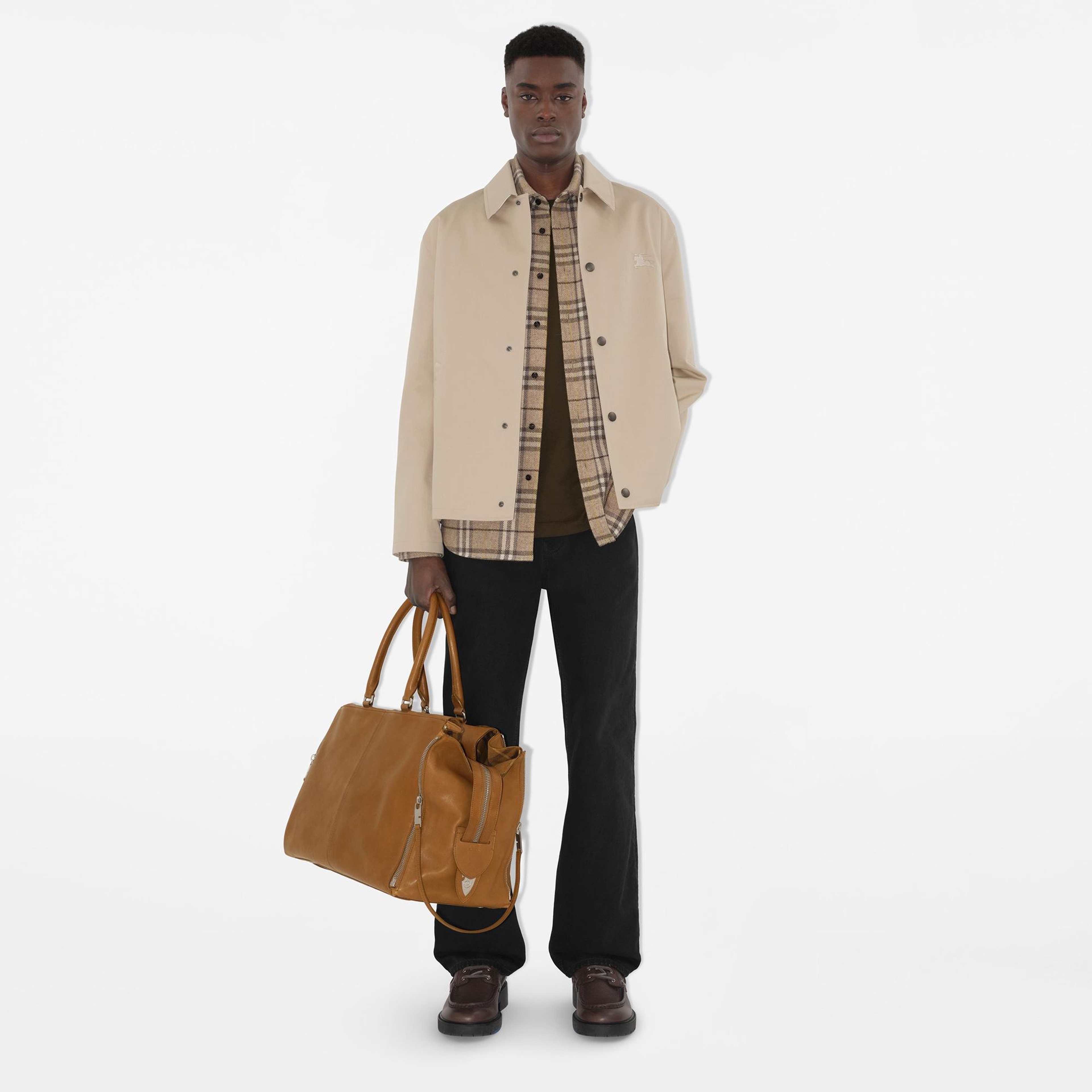 Burberry Tec Gabardine Erkek Krem Ceket