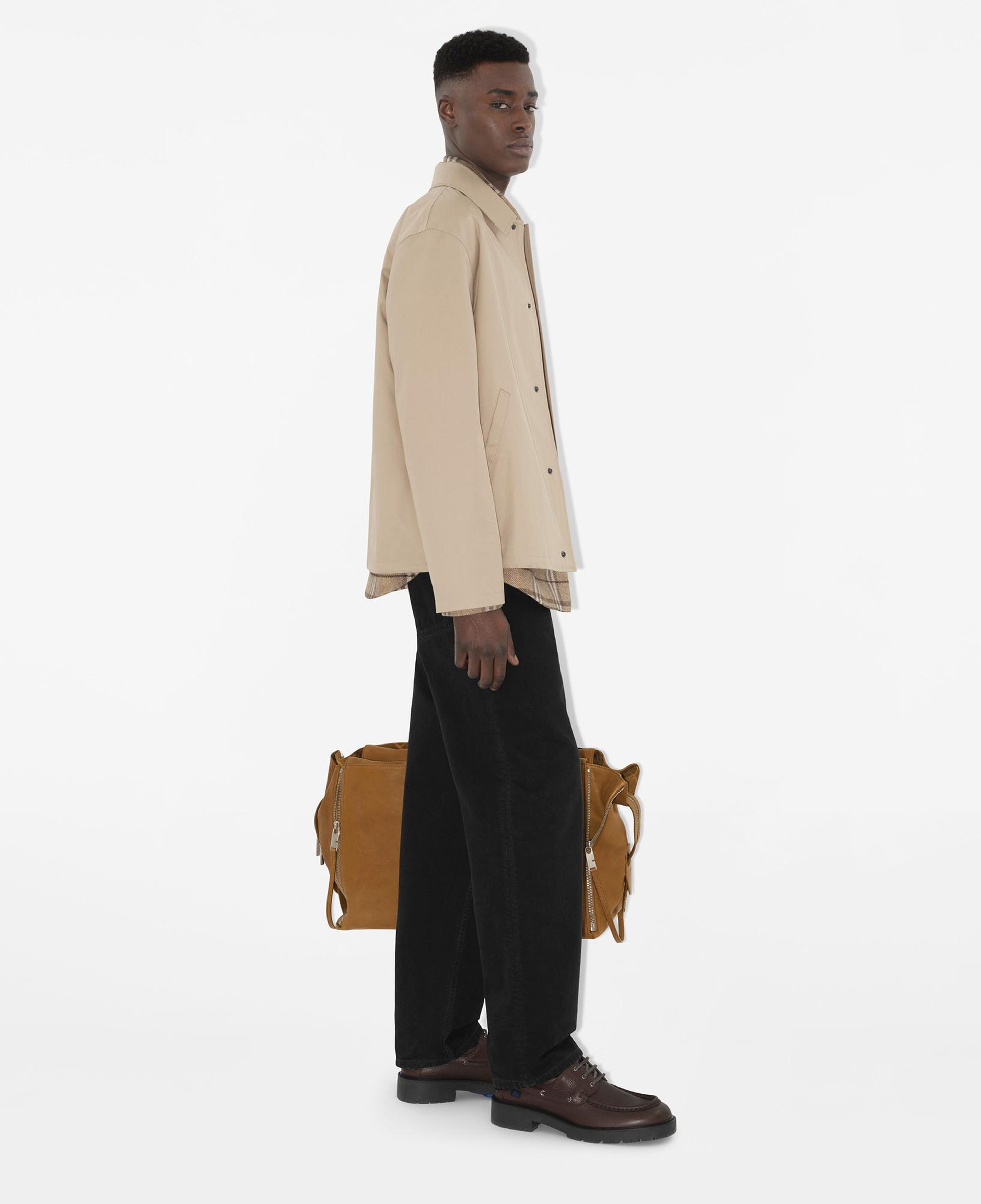 Burberry Tec Gabardine Erkek Krem Ceket