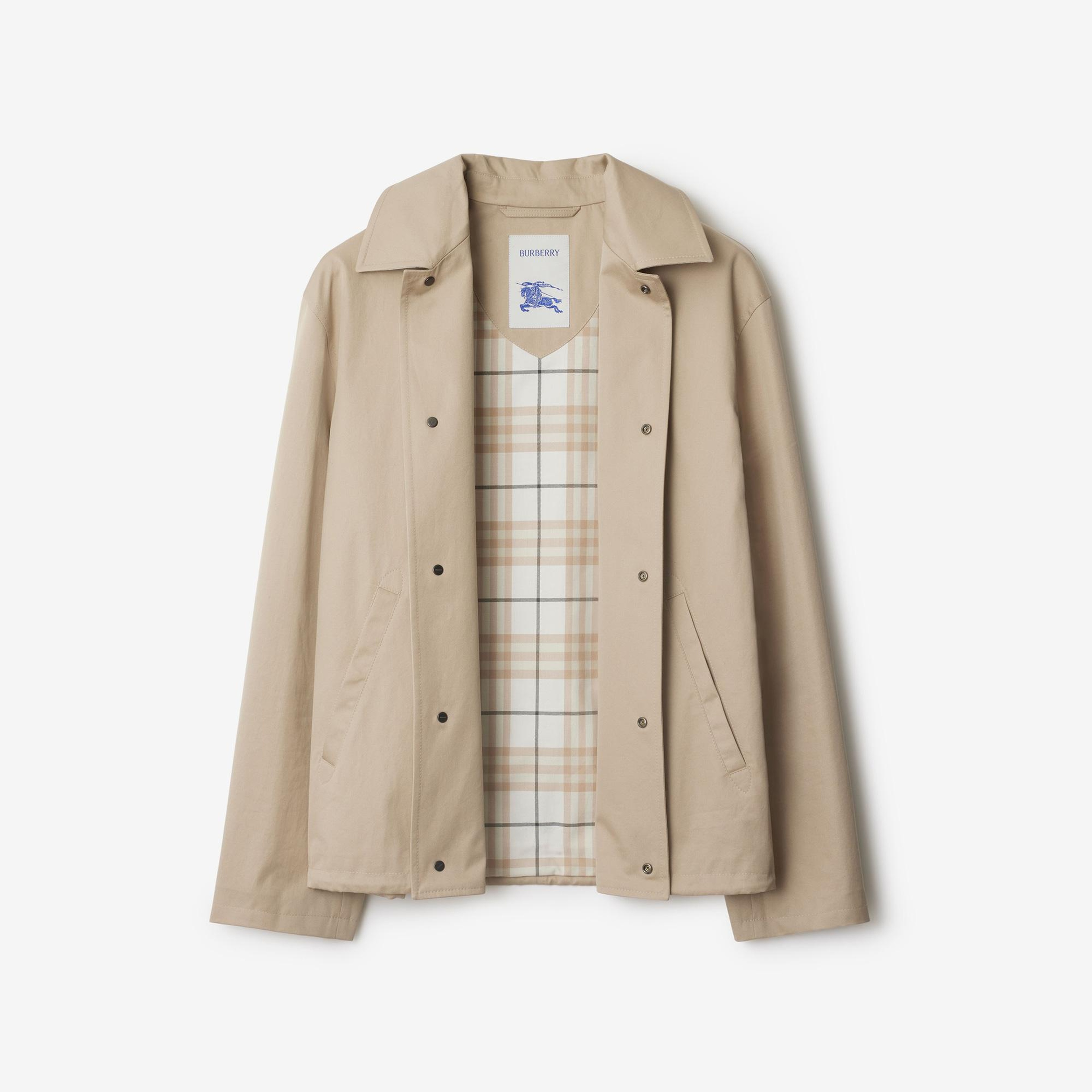Burberry Tec Gabardine Erkek Krem Ceket