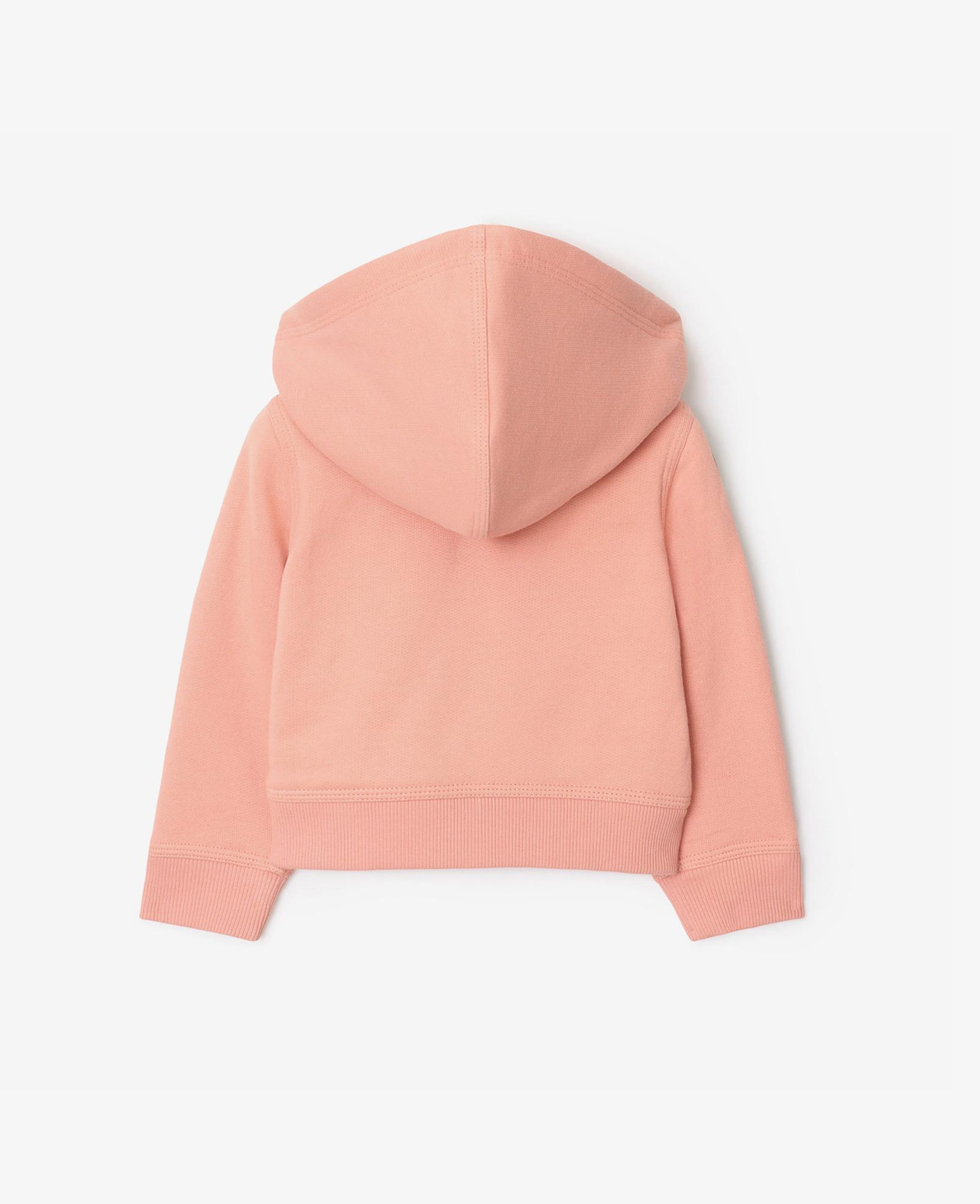 Burberry Elin Check Trim Cotton Çocuk Pembe Hoodie
