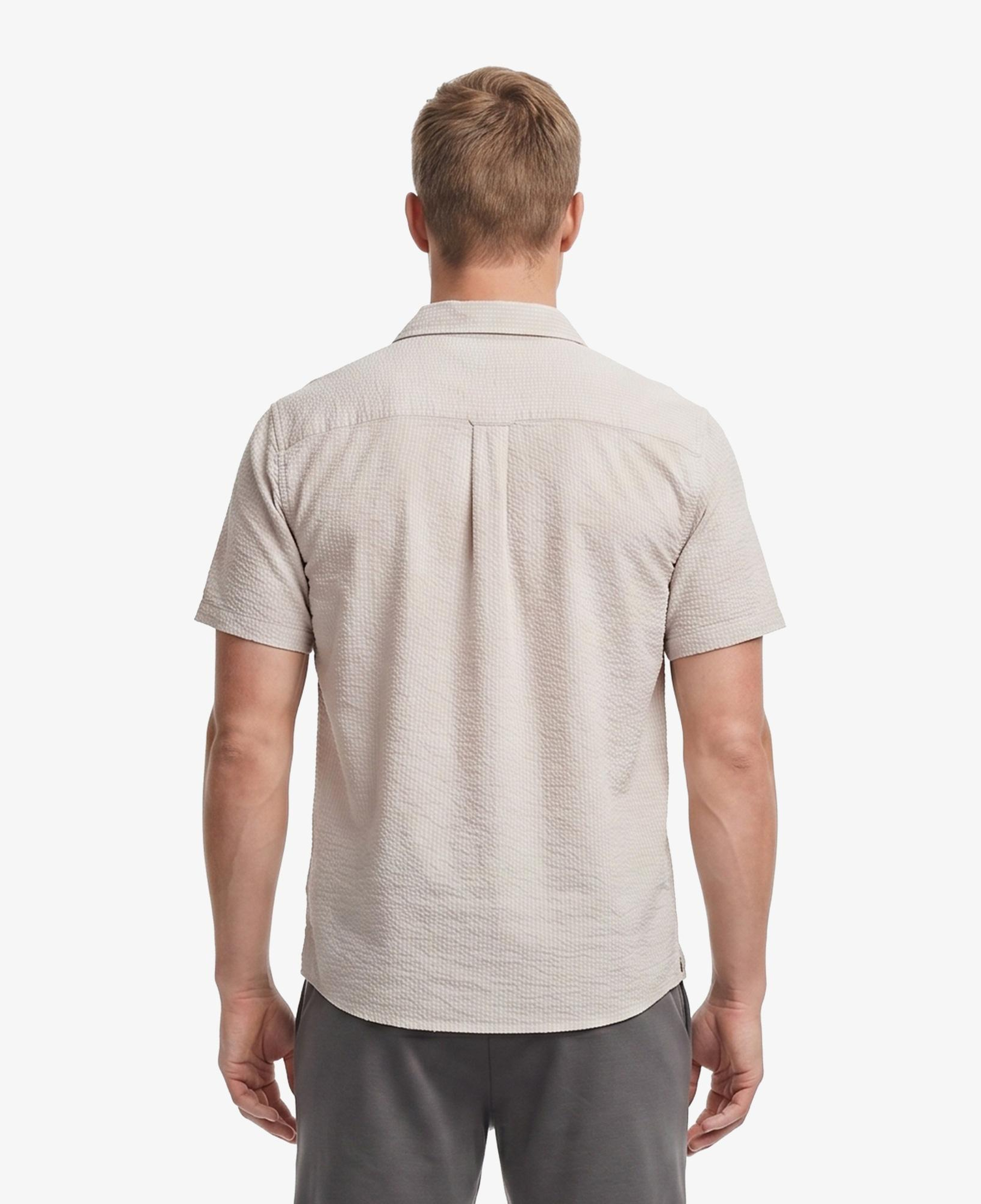 Nautica Erkek Bej Regular Fit Kısa Kollu Gömlek
