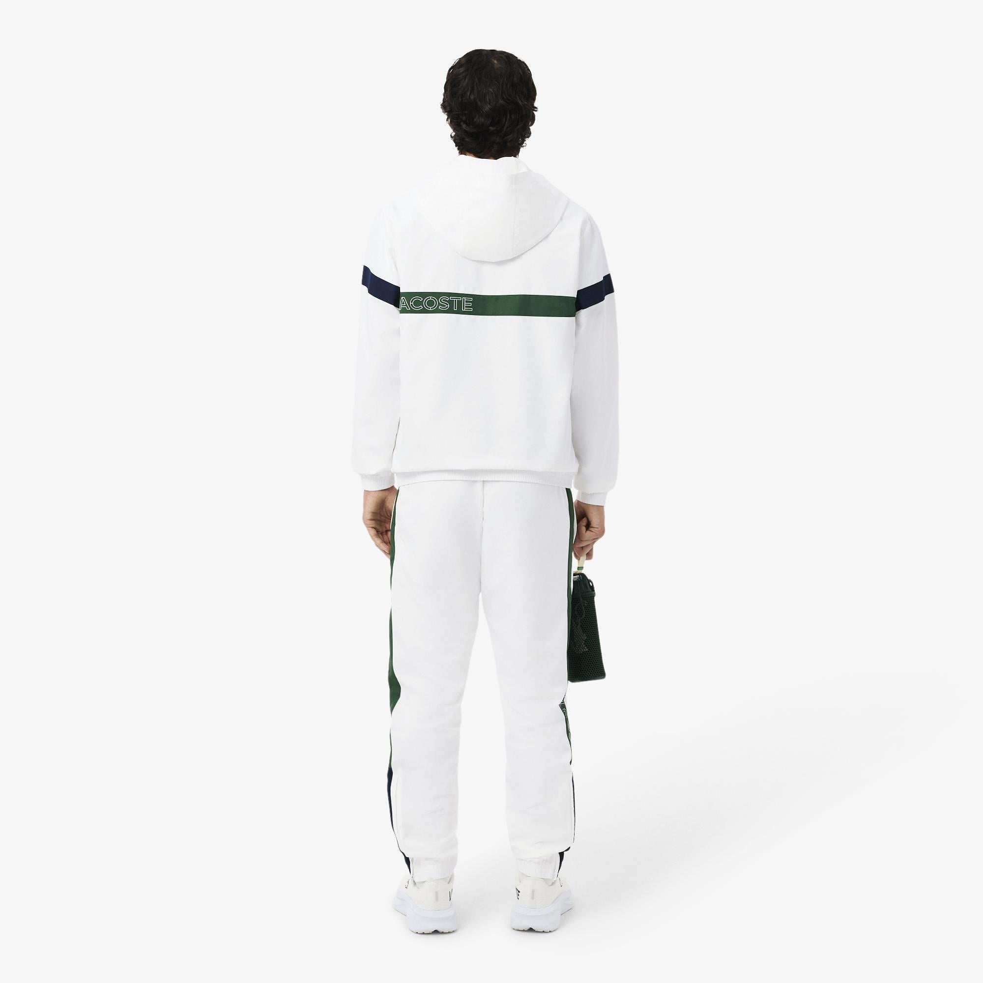 Lacoste Erkek Regular Fit Renk Bloklu Beyaz Eşofman Takımı