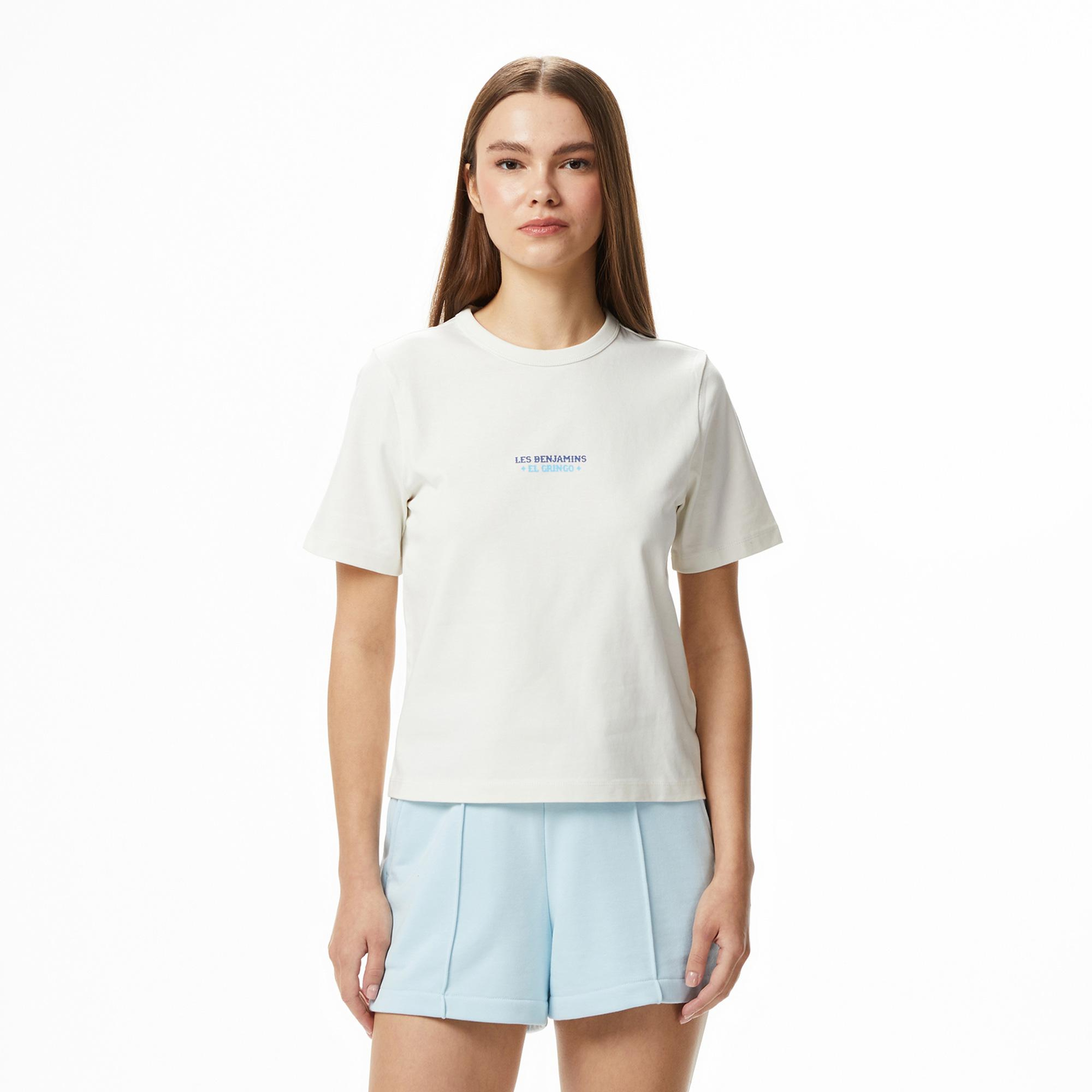 Les Benjamins 024 Kadın Beyaz T-Shirt
