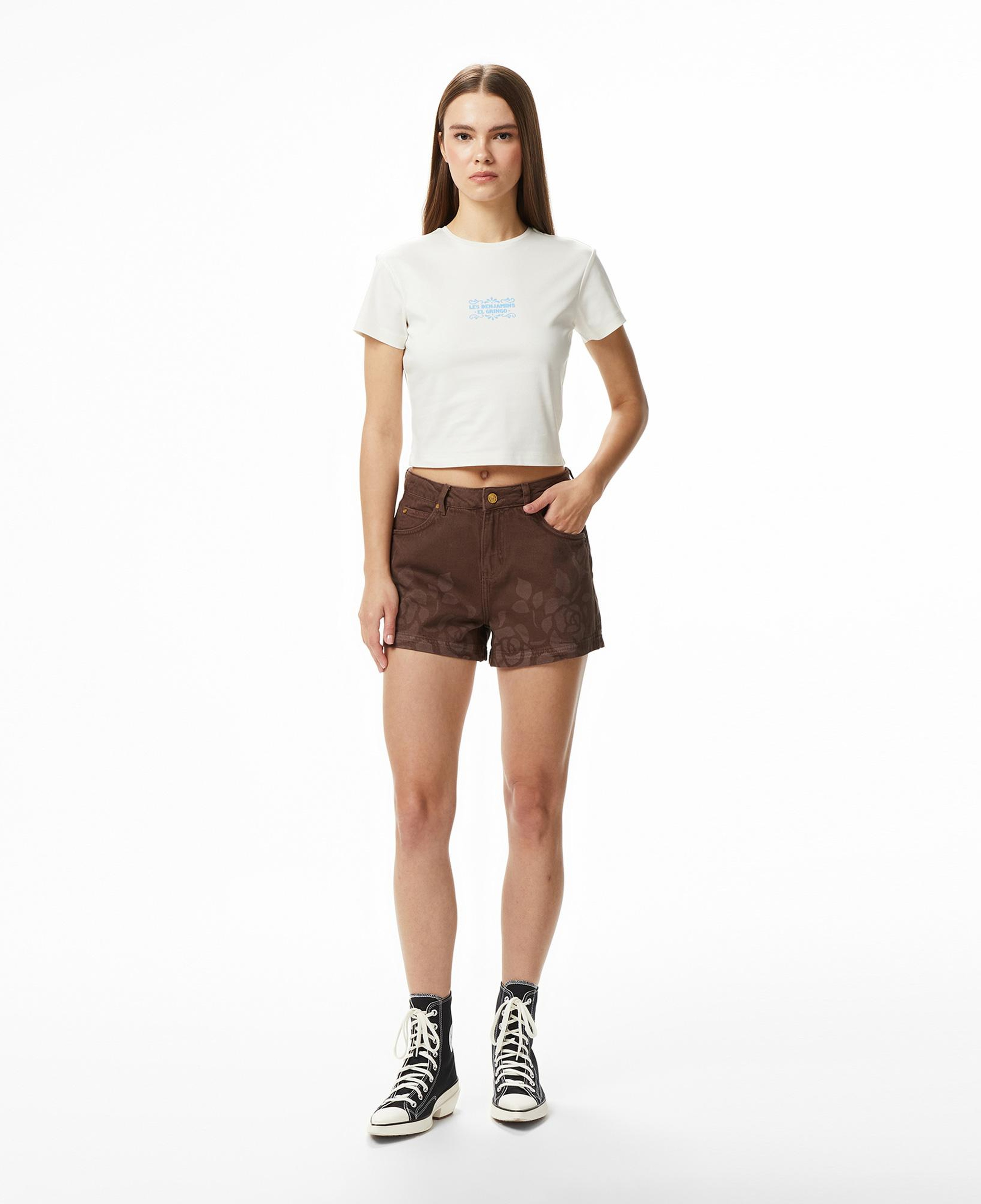 Les Benjamins 025 Kadın Beyaz T-Shirt