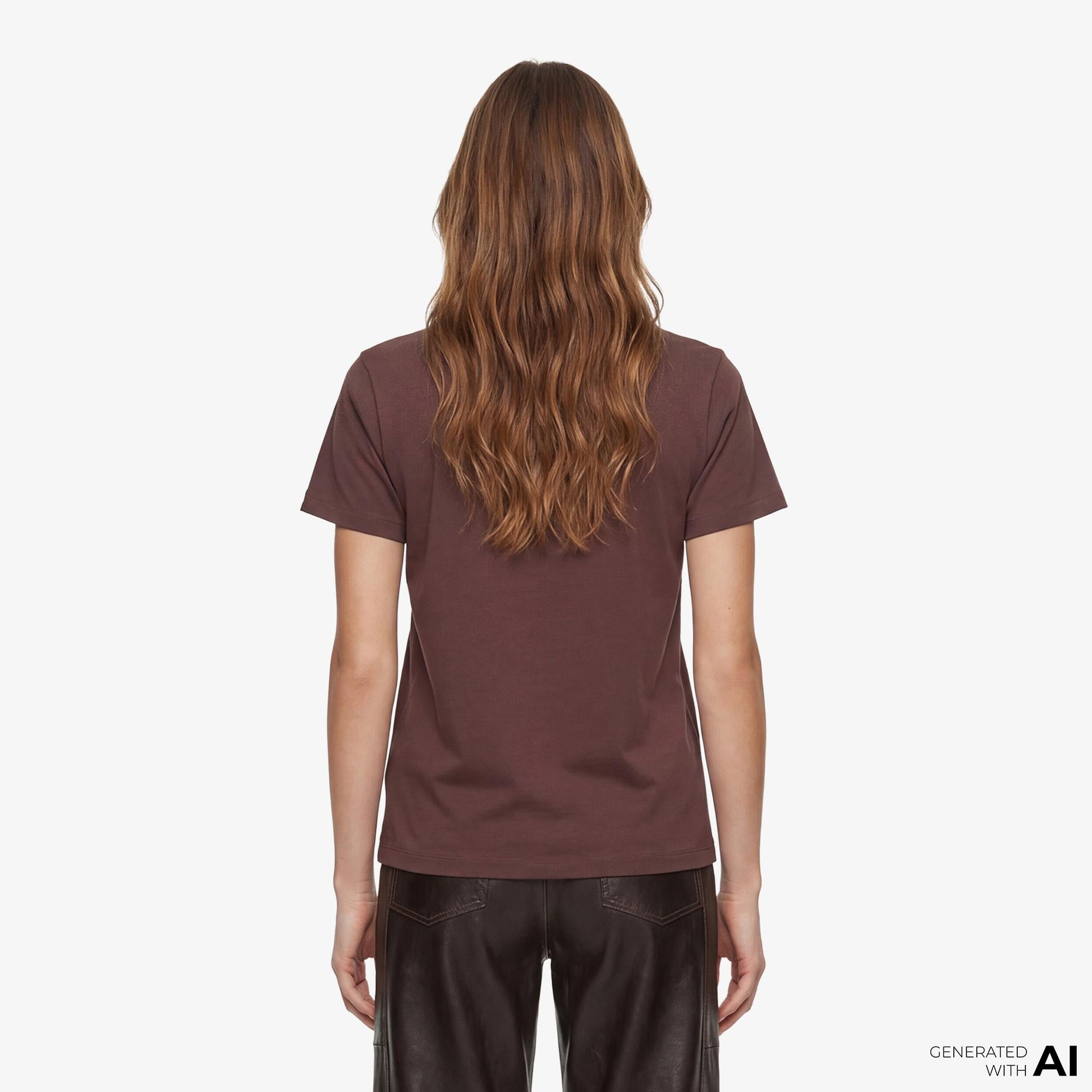 Fabby Kadın Kahverengi T-Shirt