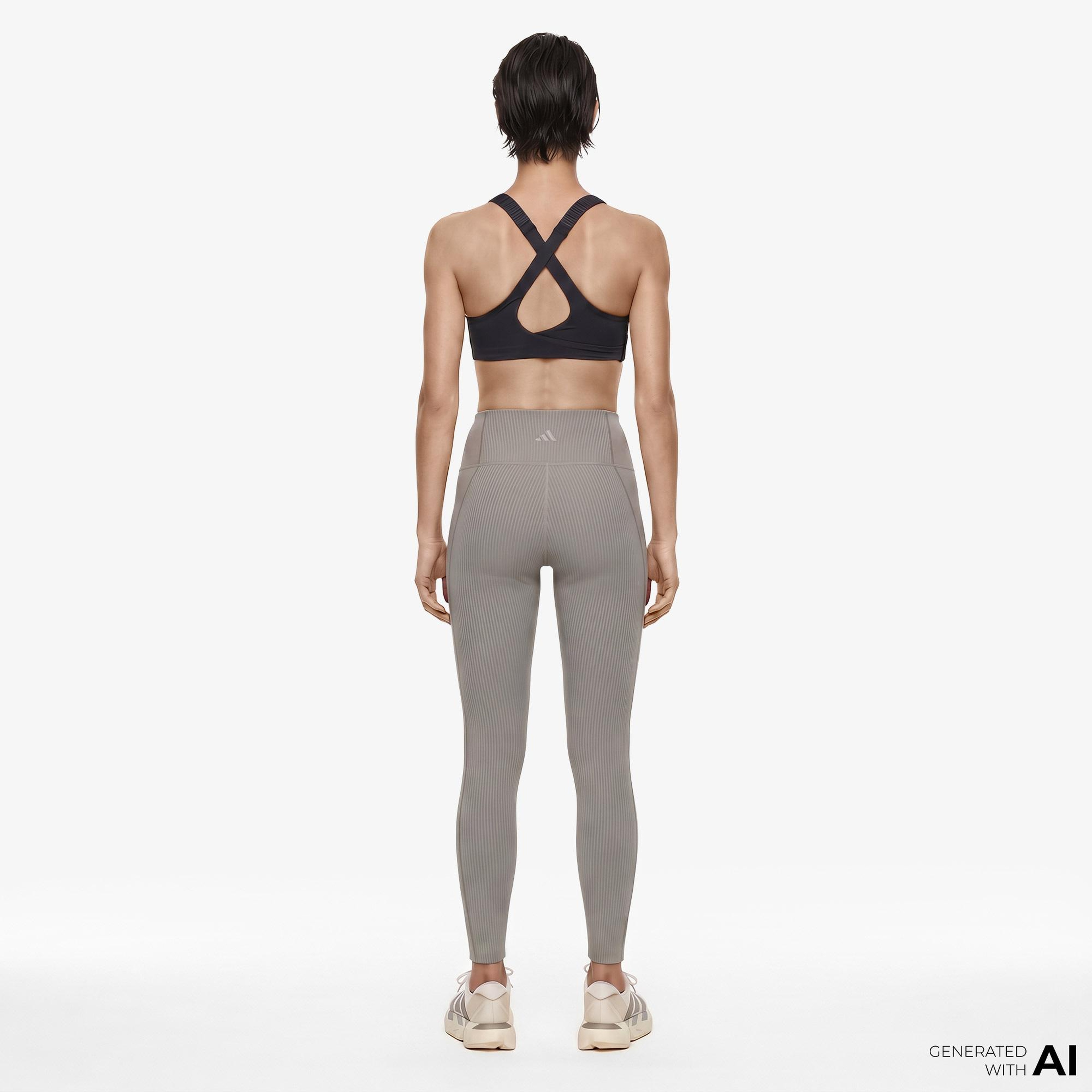 adidas All Me Rib 7/8 Kadın Bej Antrenman Taytı